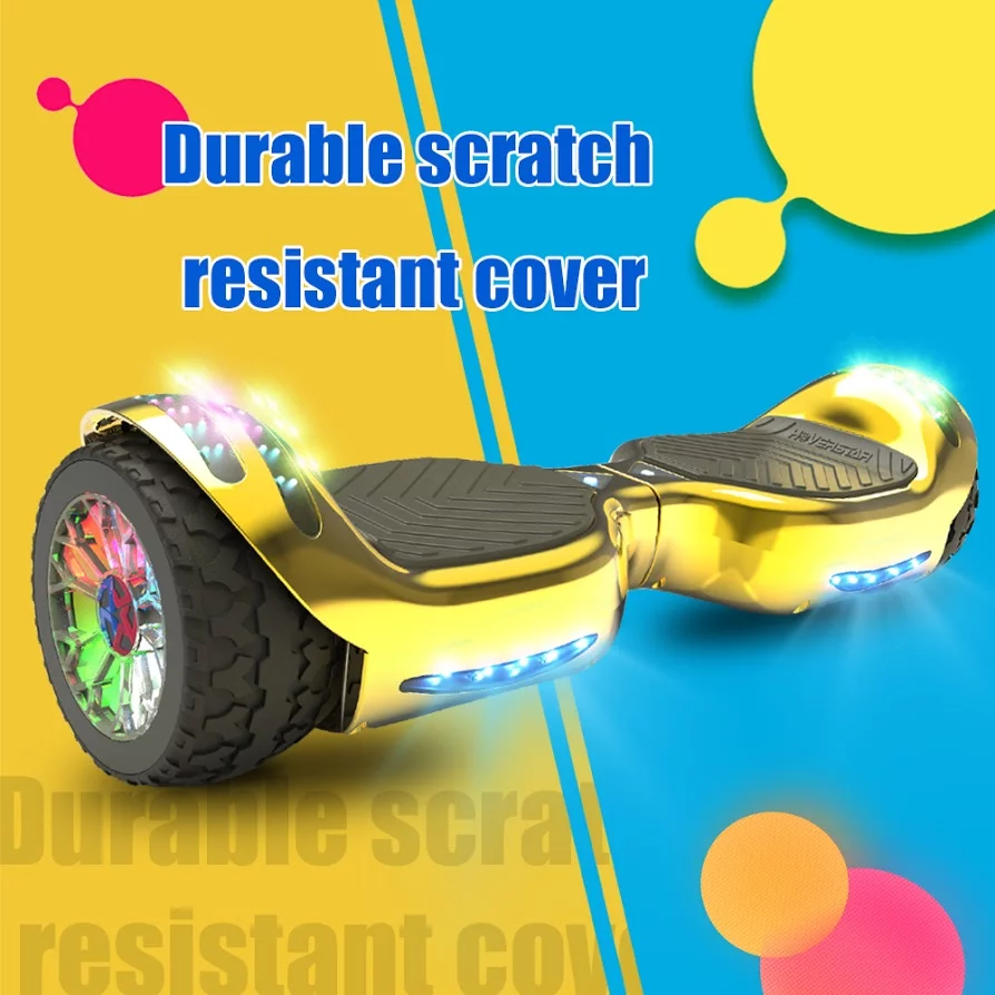 Hoverstar ul2272 Hoverboard All-Terrain LED Flash Wide All Terrian Wheel, Blue - Womvr