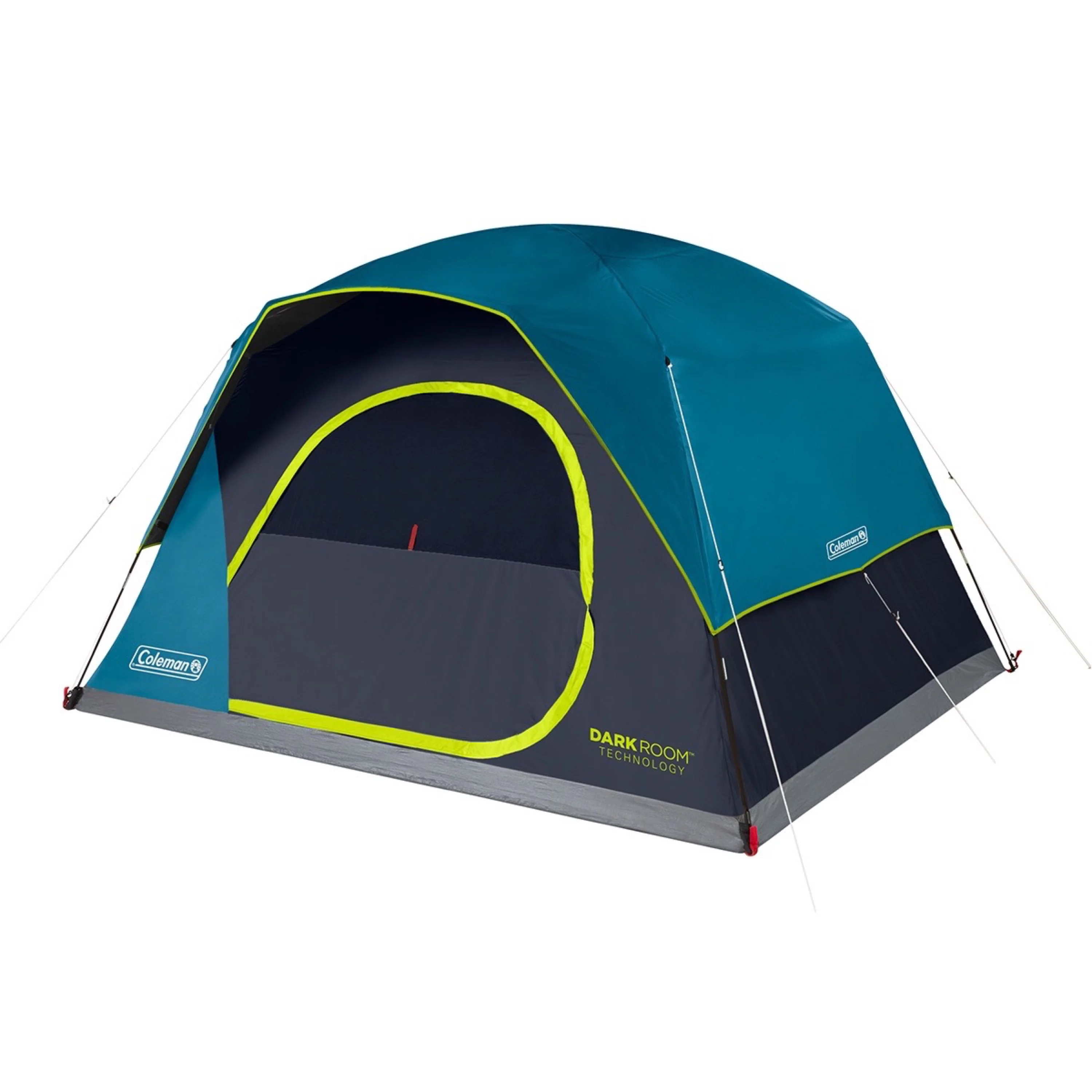 Coleman Camping Tent | 6 Person Dark Room Skydome Tent, Blue - Womvr