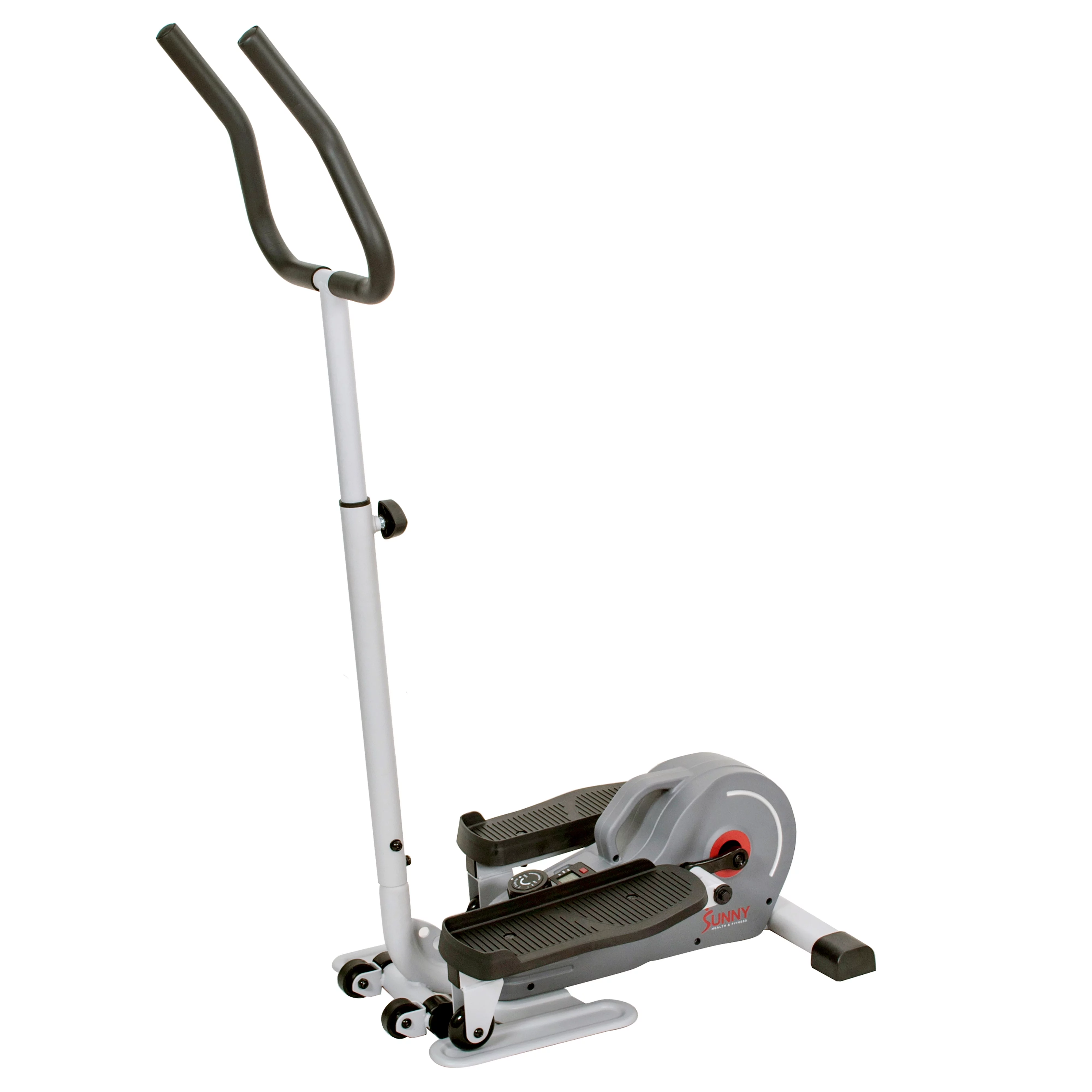 Sunny Health & Fitness Compact Magnetic Standing Elliptical Machine w/ Handlebars - Portable Workout Stepper for Home, SF-E3988 - Womvr