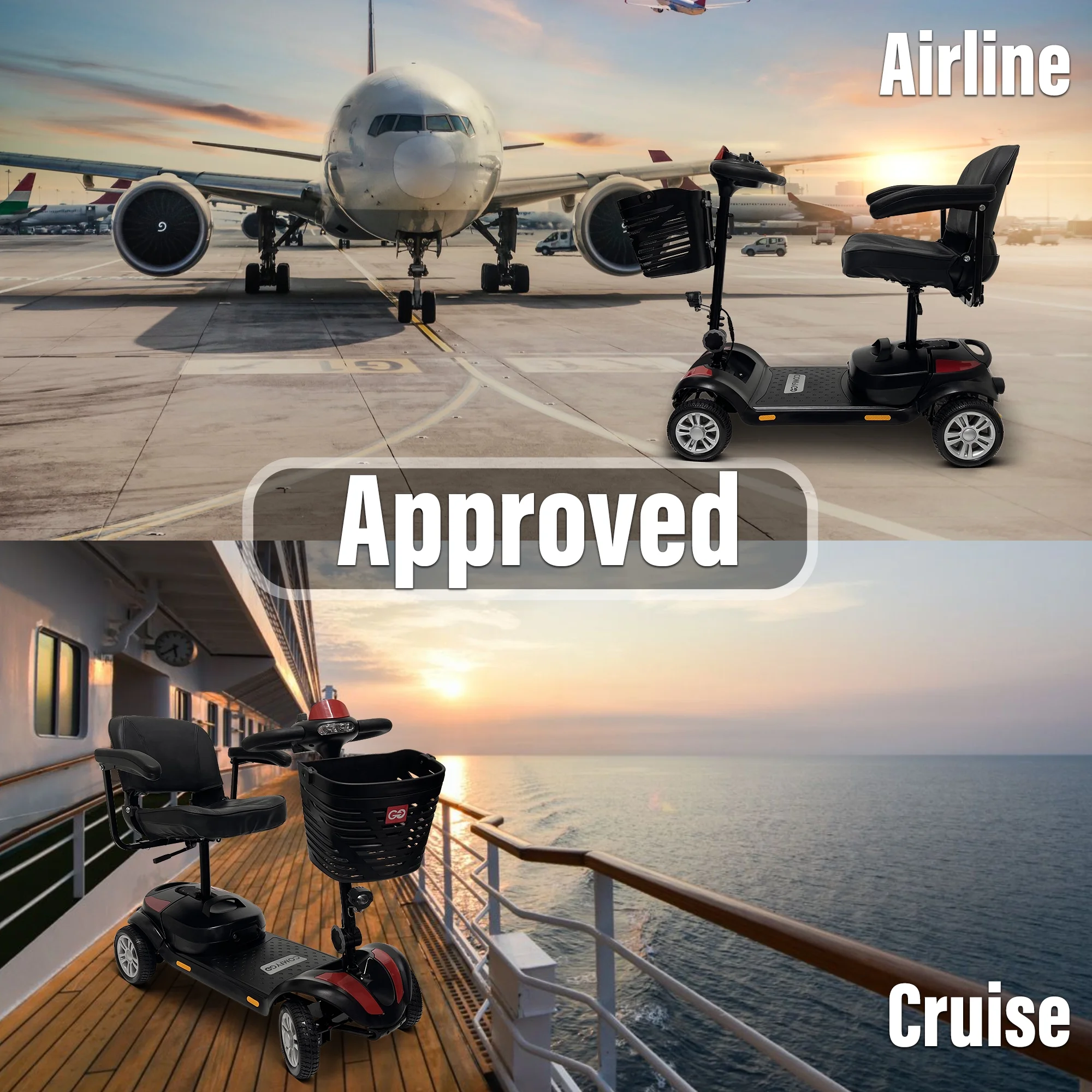 Mobility Scooters, 30 Miles Powered Mobility Scooter for Adults with Super Seat, 30AH - Womvr