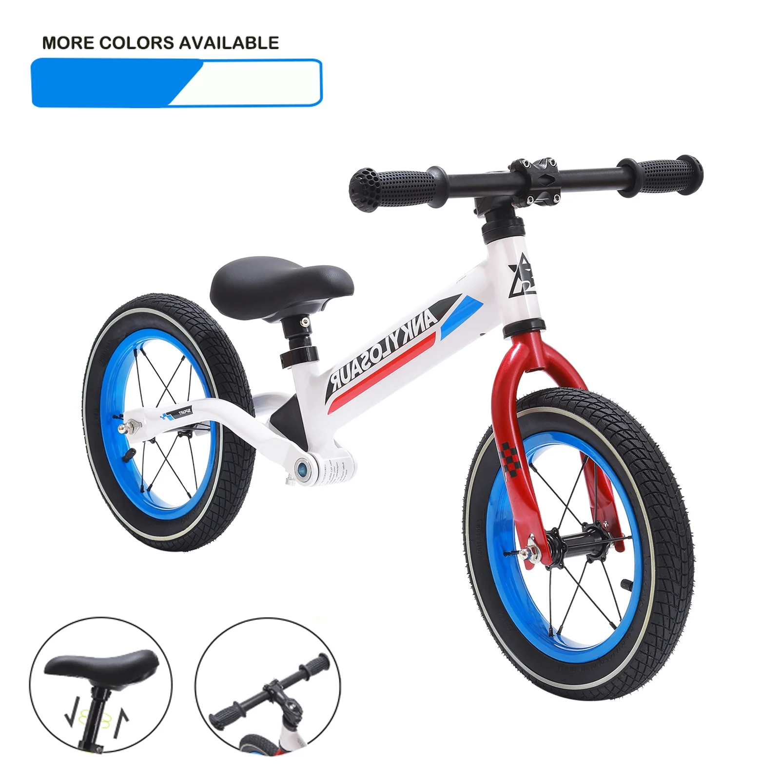 ANKLOSAUR No Pedal Balance Bike, 12