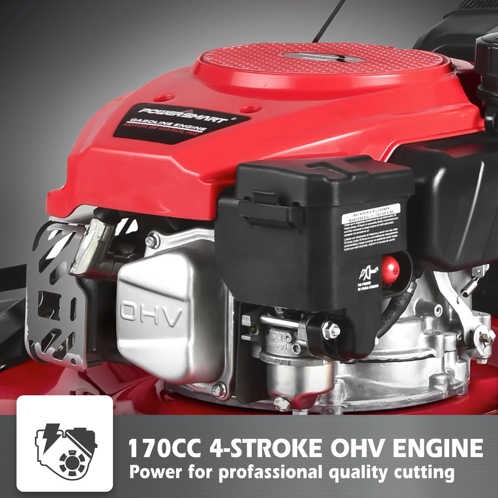 Power Smart 21-inch 3-in-1 Gas Powered Self-Propelled Lawn Mower - Womvr