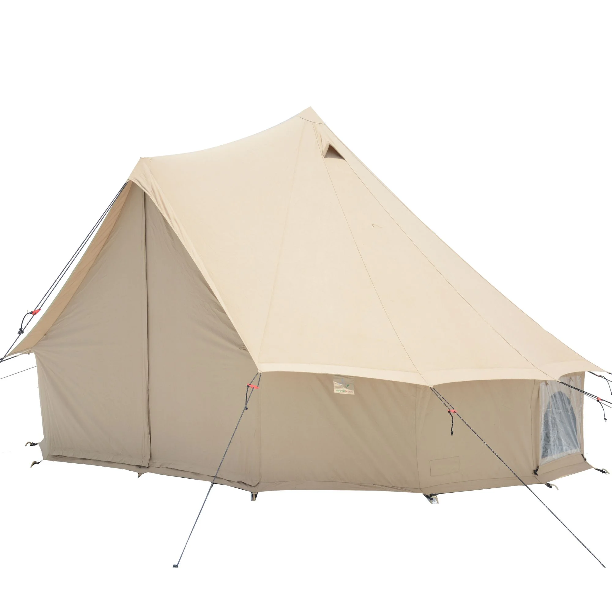 WHITEDUCK Regatta Canvas Bell Tent w/Stove Jack, Sandstone Beige, 13', Water Repellent 4-Season Camp - Womvr