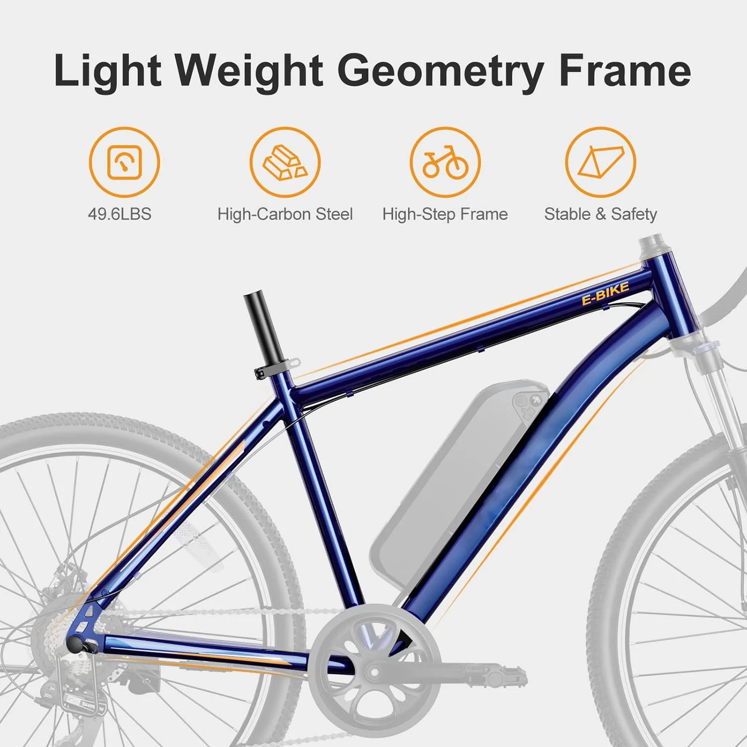 Yoloway EB5 PLUS Electric Bike for Adults, 500W Brushless Motor Ebike with 480Wh Removable Battery, 27.5