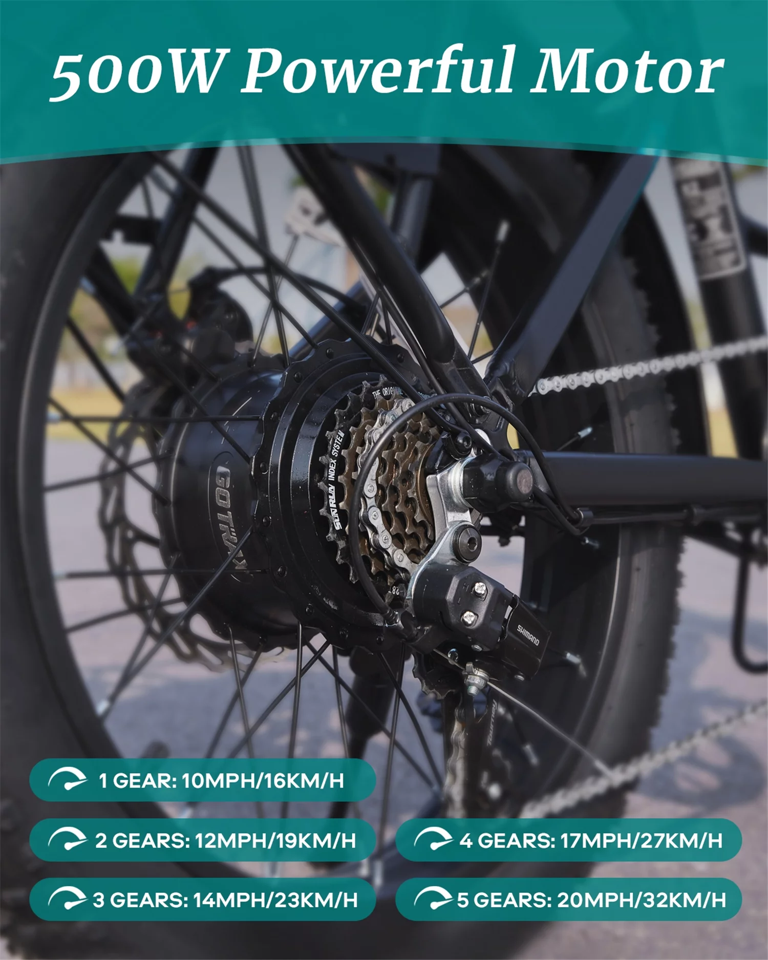 F2 Electric Bike for Adults, 500W/48V/20mph/20