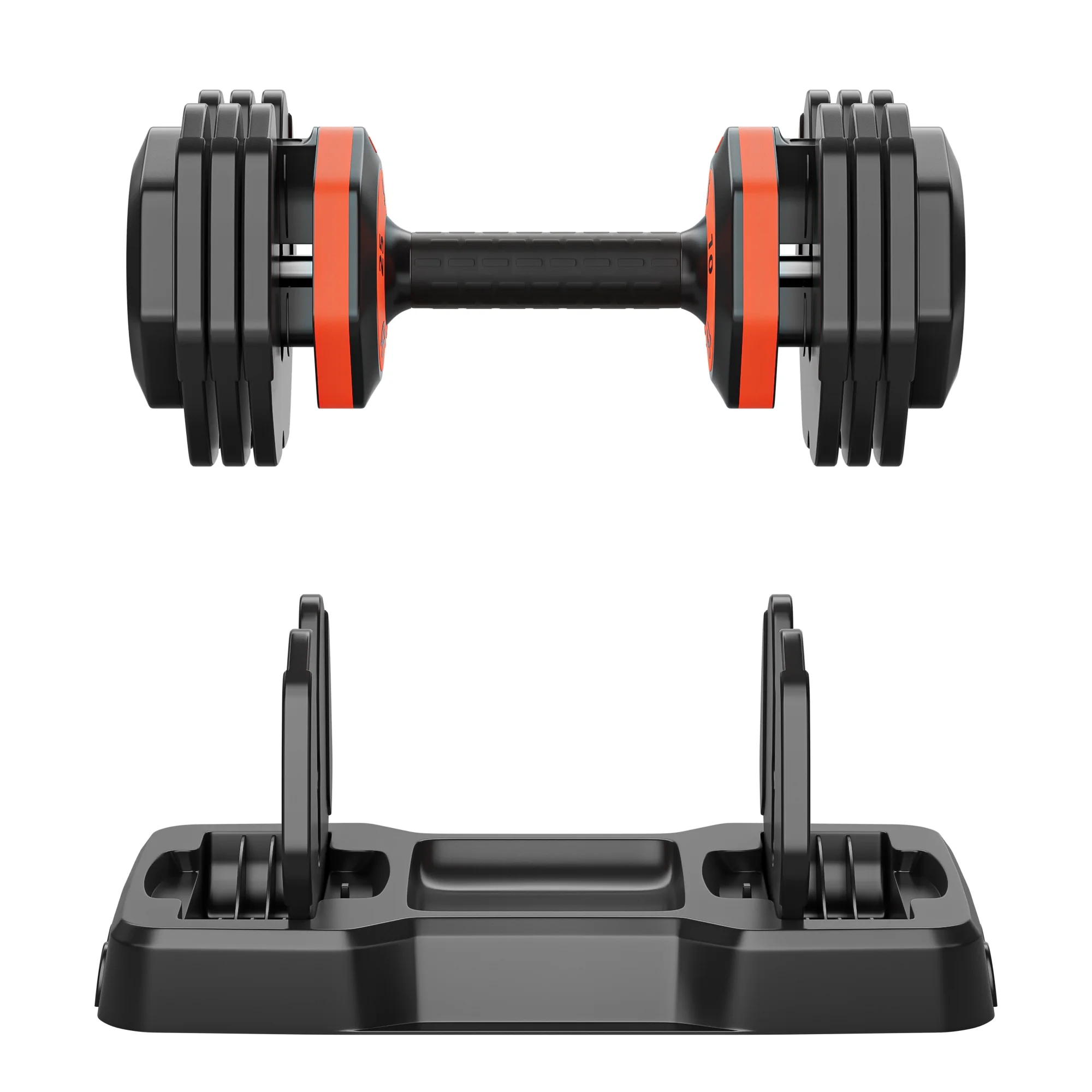 5-in-1 Adjustable Single Dumbbell - 25 LB, Complete with Anti-Slip Metal Handle for Full Body Home Gym Workouts - Ideal Adjustable Dumbbell Set for Your Weight Selection Needs