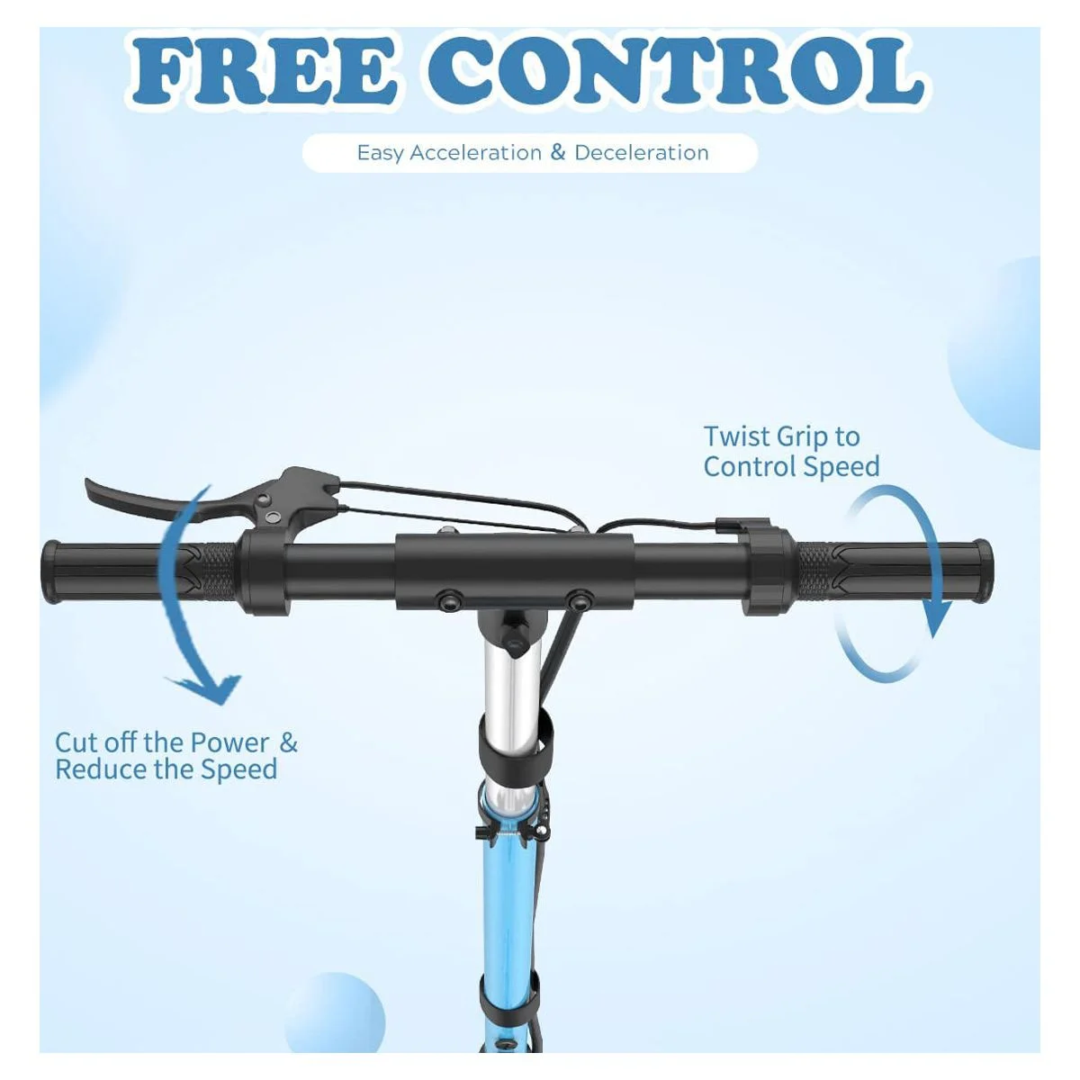 Maxtra Scooters E100 Folding Electric Scooter with Adjustable Handlebar for Kids Ages 6-12, up to 10 MPH, 155 Lbs. Max Load - Womvr