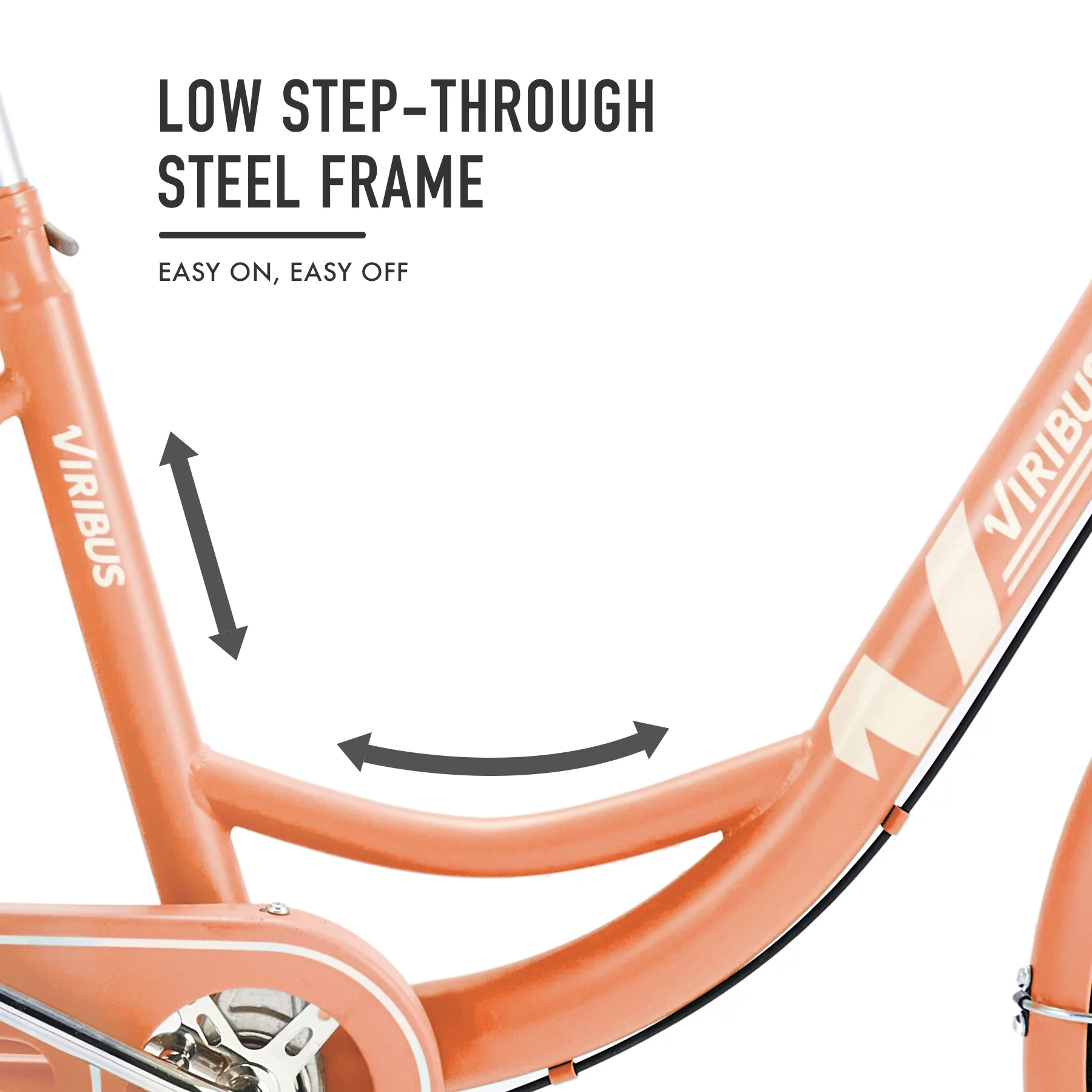 Viribus 26 Inch Single Speed Adult Tricycle 3 Wheel Bike with Removable Basket, Hybrid Beach Trike, Pink - Womvr