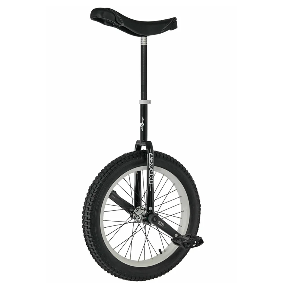 Impact 19'' Athmos Unicycle BLACK- White Rims - Ready to Ride Trials Package - High Performance Unicycle - Womvr