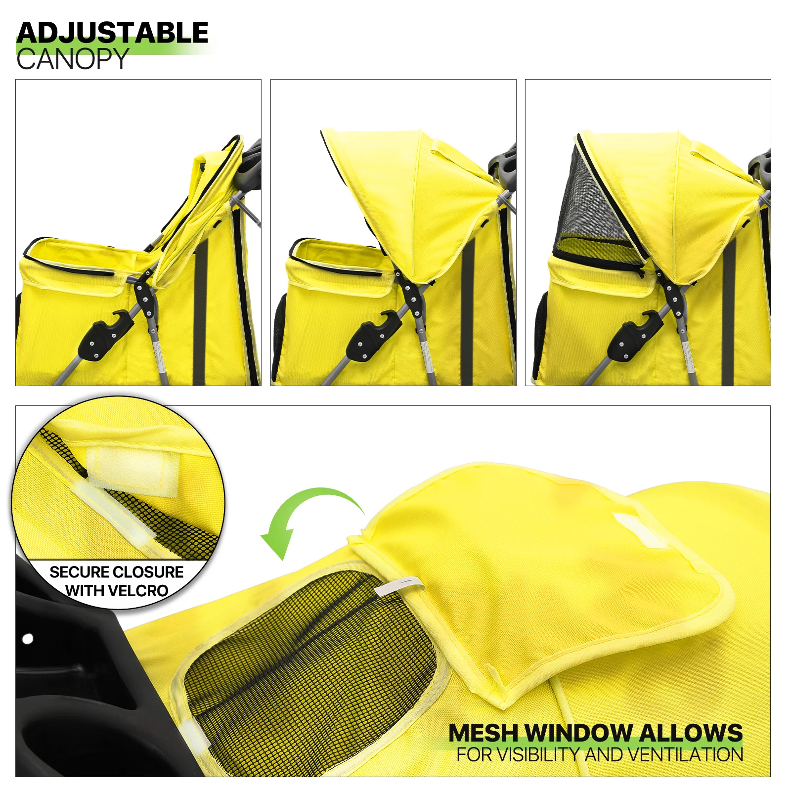 Magshion Foldable Pet Dog Stroller with Wheels, Cat Dog Stroller with Storage Basket and Cup Holder for Small and Medium Cats, Dogs, Puppy, Navy Blue - Womvr