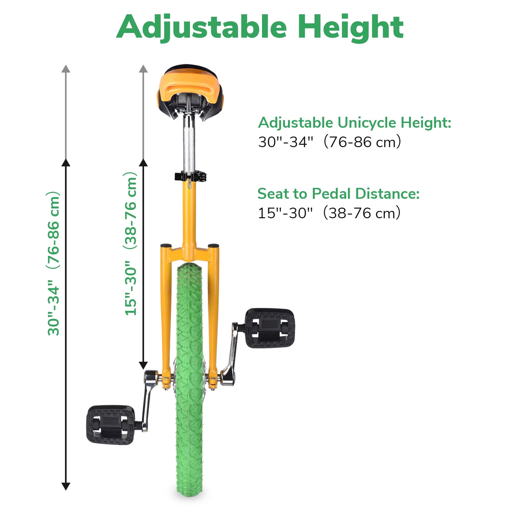 Yescom 18 In Wheel Outdoor Unicycle Skid-proof Tire Fitness Bicycle Balance Training for Adults Teenagers Kids, Silver - Womvr
