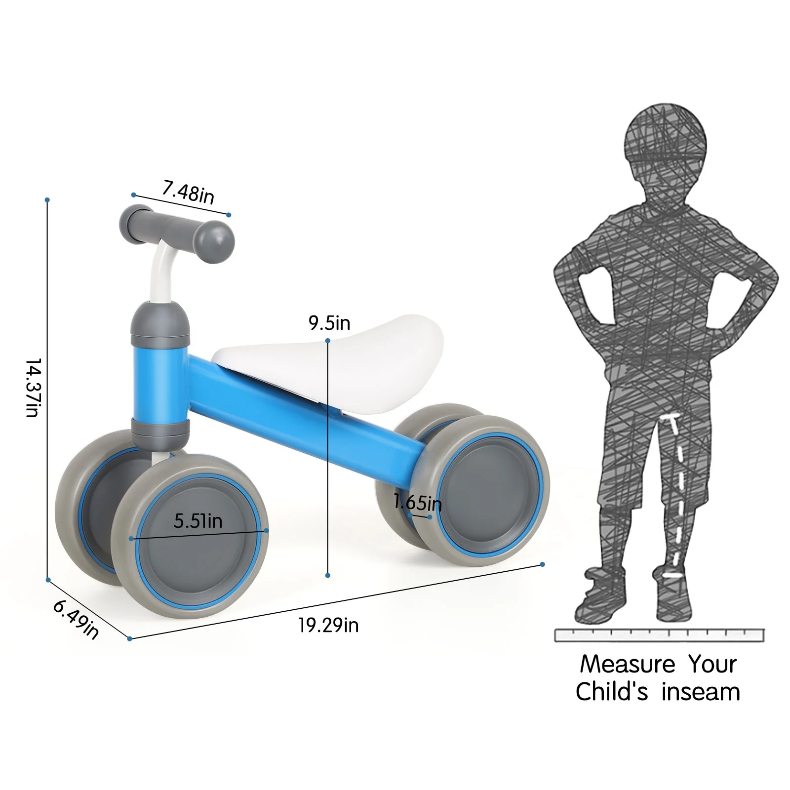 Balance Bike for 12-24 Months Toddler Toy Bike, Pink - Womvr