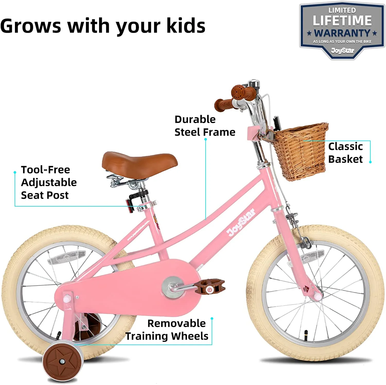 JOYSTAR Girls Bike for 2-12 Years Old Toddlers and Kids, 12