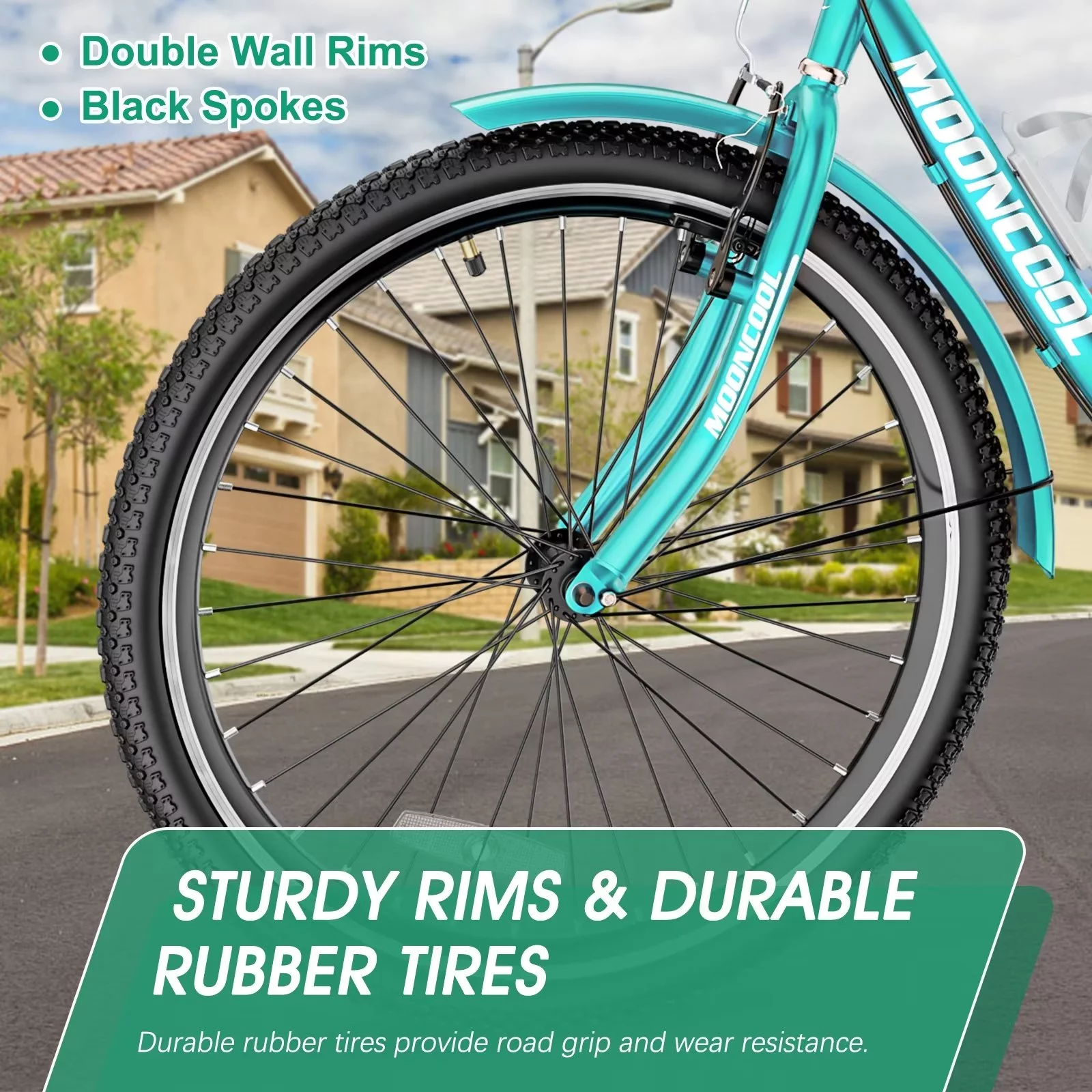 MOPHOTO Adult Tricycle 20/24/26 inch 3 Wheel Bicycle,3 Wheel Bikes for Adults,7 Speed Low Stepover Frame Tricycle with Basket/Bell,3 Wheel Bicycle for Seniors,Women,Men - Womvr