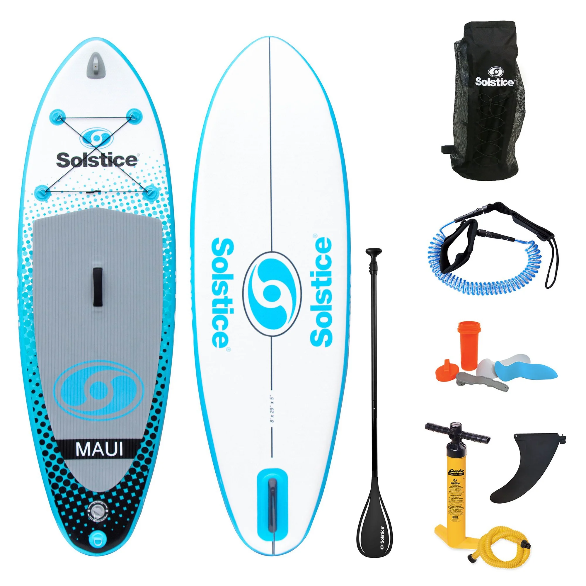 Solstice Watersports Islander Inflatable Stand-Up Paddle Board Kit (11'2 x 31'' x 6'') - Womvr