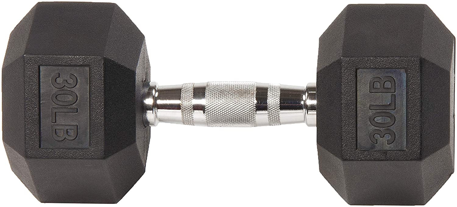 BalanceFrom Rubber Encased Hex Dumbbells, 20 Lbs. Pair - Womvr