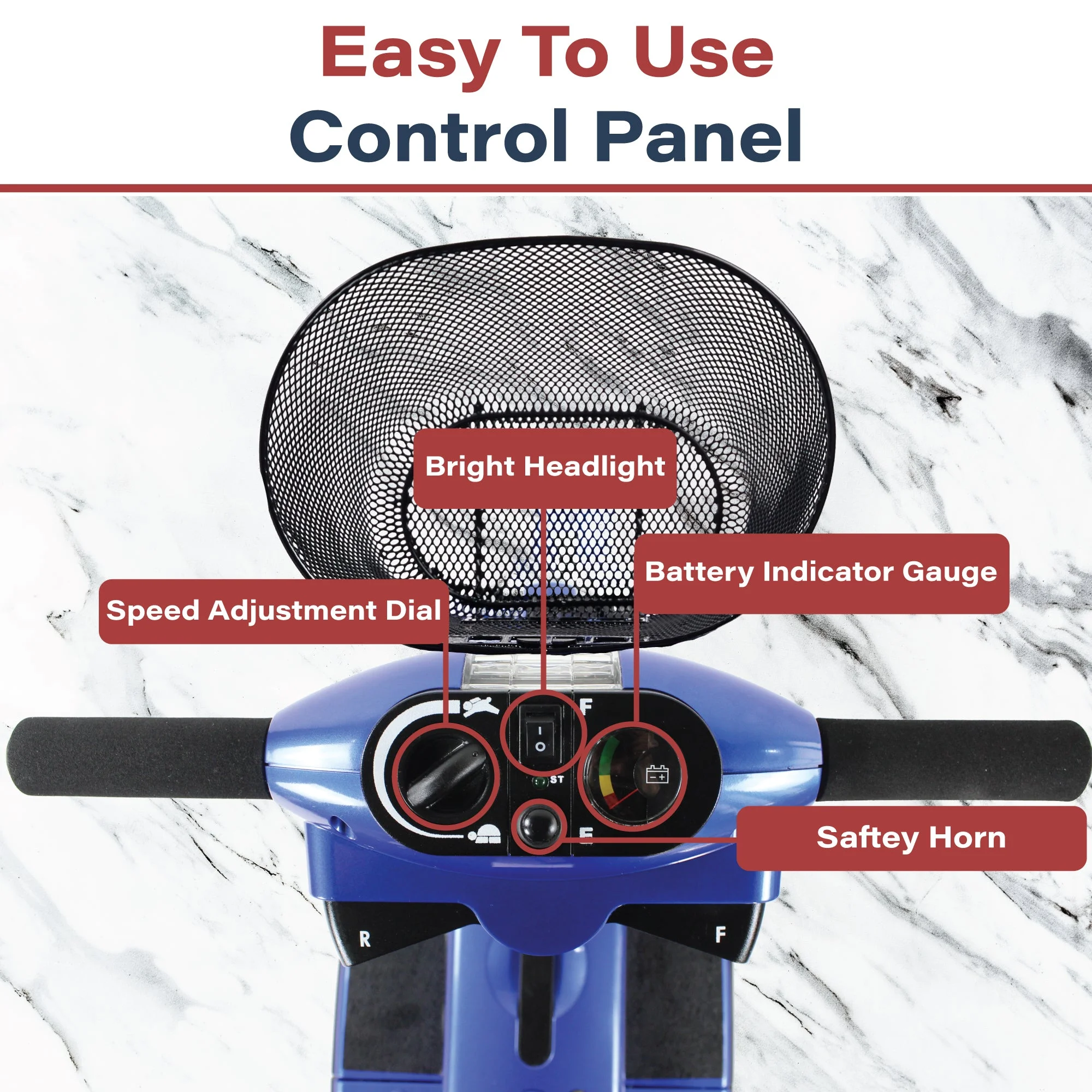 Zipr Mobility Zipr Xtra 3 - Red Practical Scooter - 3 Wheels - Womvr