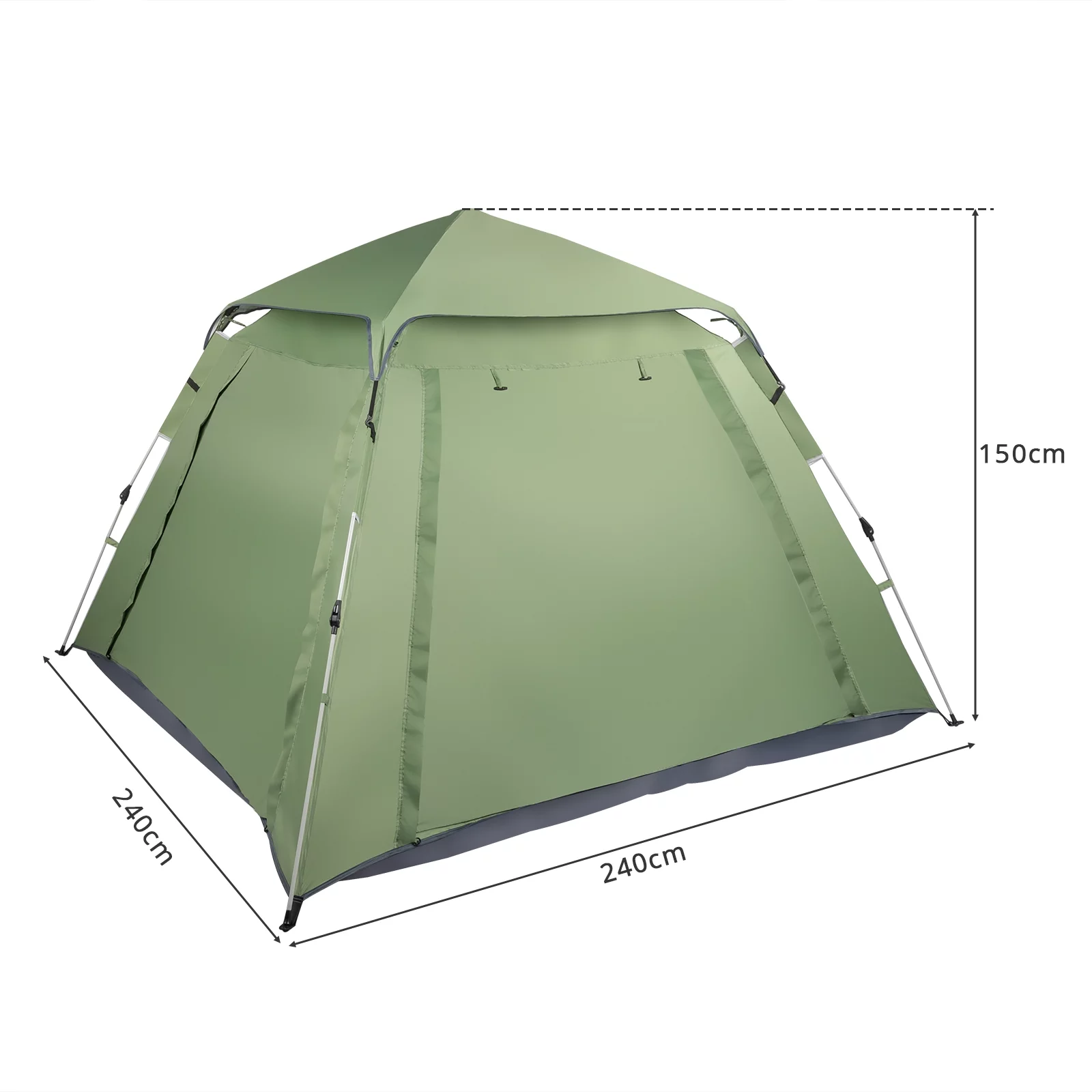 Ktaxon Camping Instant Tent  4 Person Automatic Glamping Tent Waterproof Green - Womvr