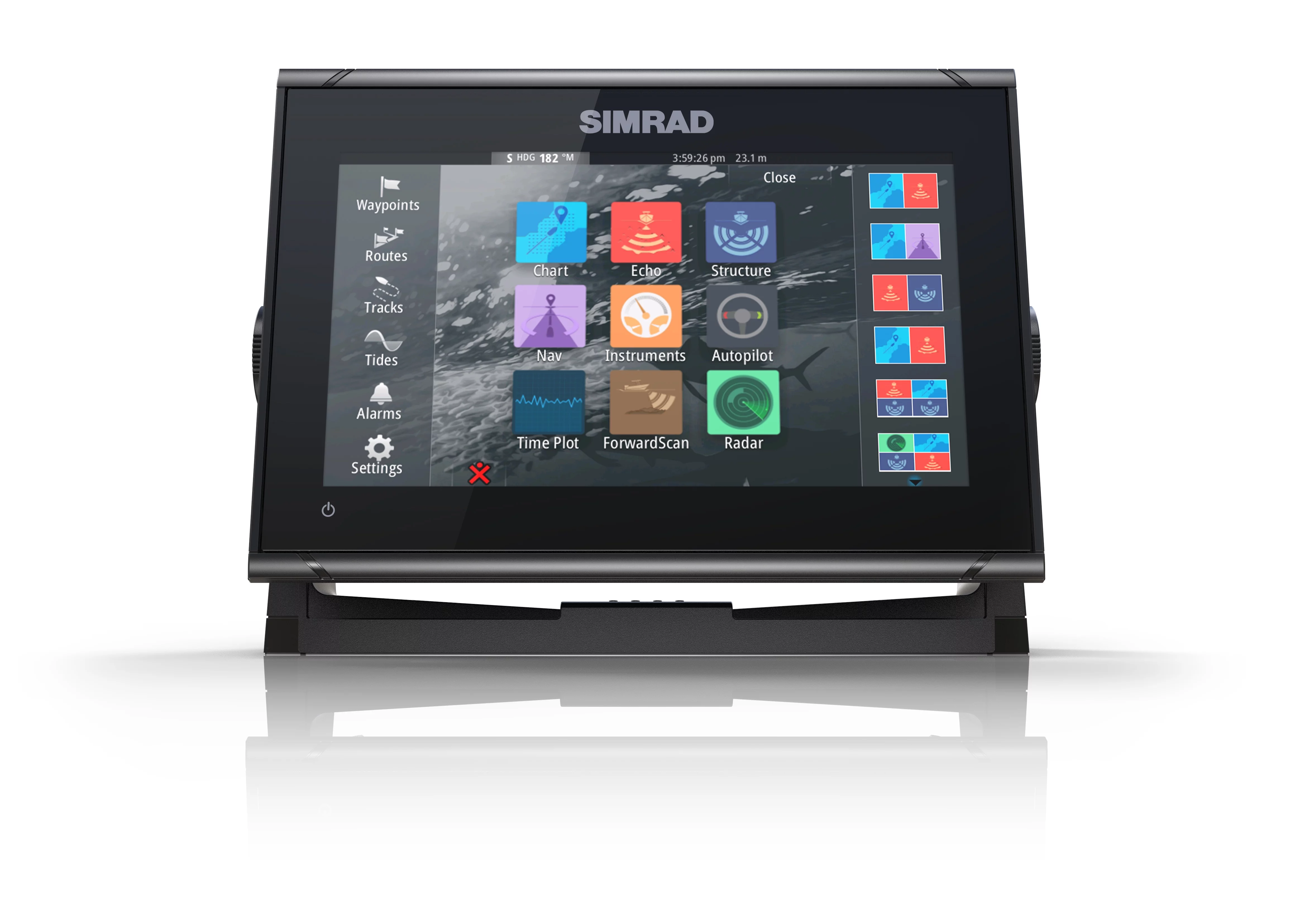 Simrad GO9 XSE with Active Imaging 3-in-1 Transducer + C-Map Discover, GPS Chart-Plotter - Womvr