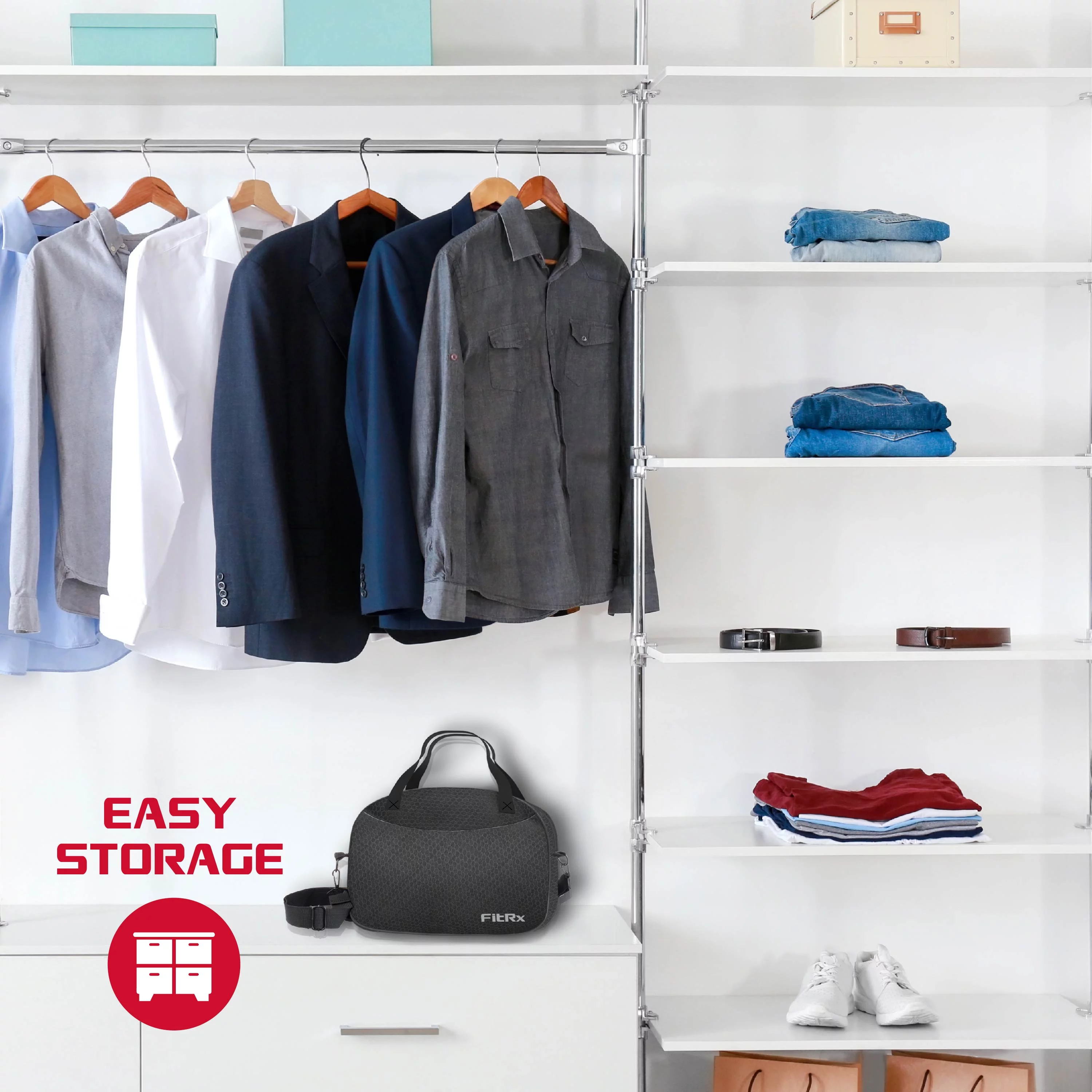 FitRx RecoverMax Leg Massager, Heated Compression Leg and Foot Massager with Multiple Massage, Intensity, and Heat Levels - Womvr