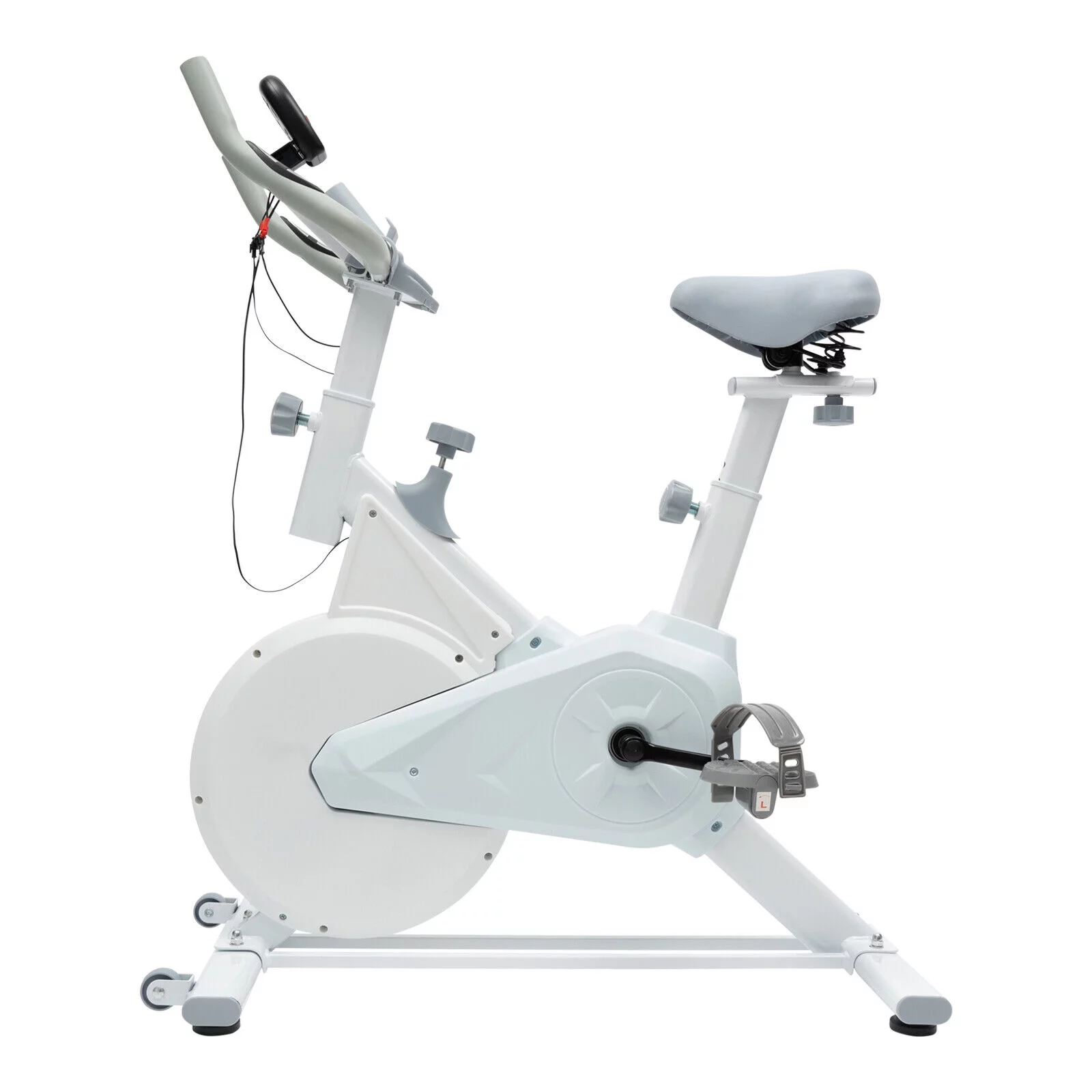 Indoor Cycling Exercise Bike,Stationary Exercise Bikes Home Cardio Workout Bicycle 180lb White - Womvr
