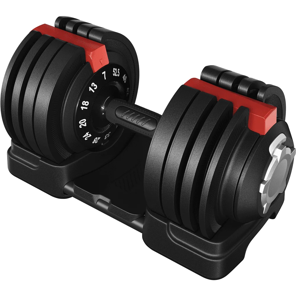 Yaheetech 12-in-1 Adjustable Dumbbell Set with Tray, Black - Womvr