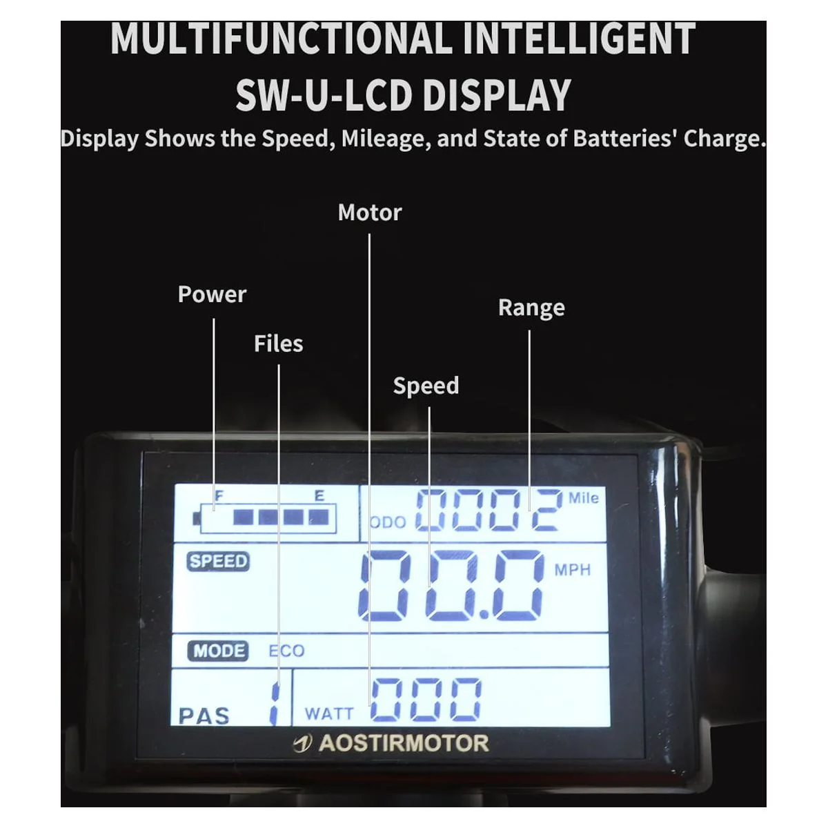 Aostirmotor Electric Mountain Bike 750W 48V15Ah Removable Lithium Battery, Fat Tire Ebike 26x4.0 inch Electric Bike for Adults - Womvr