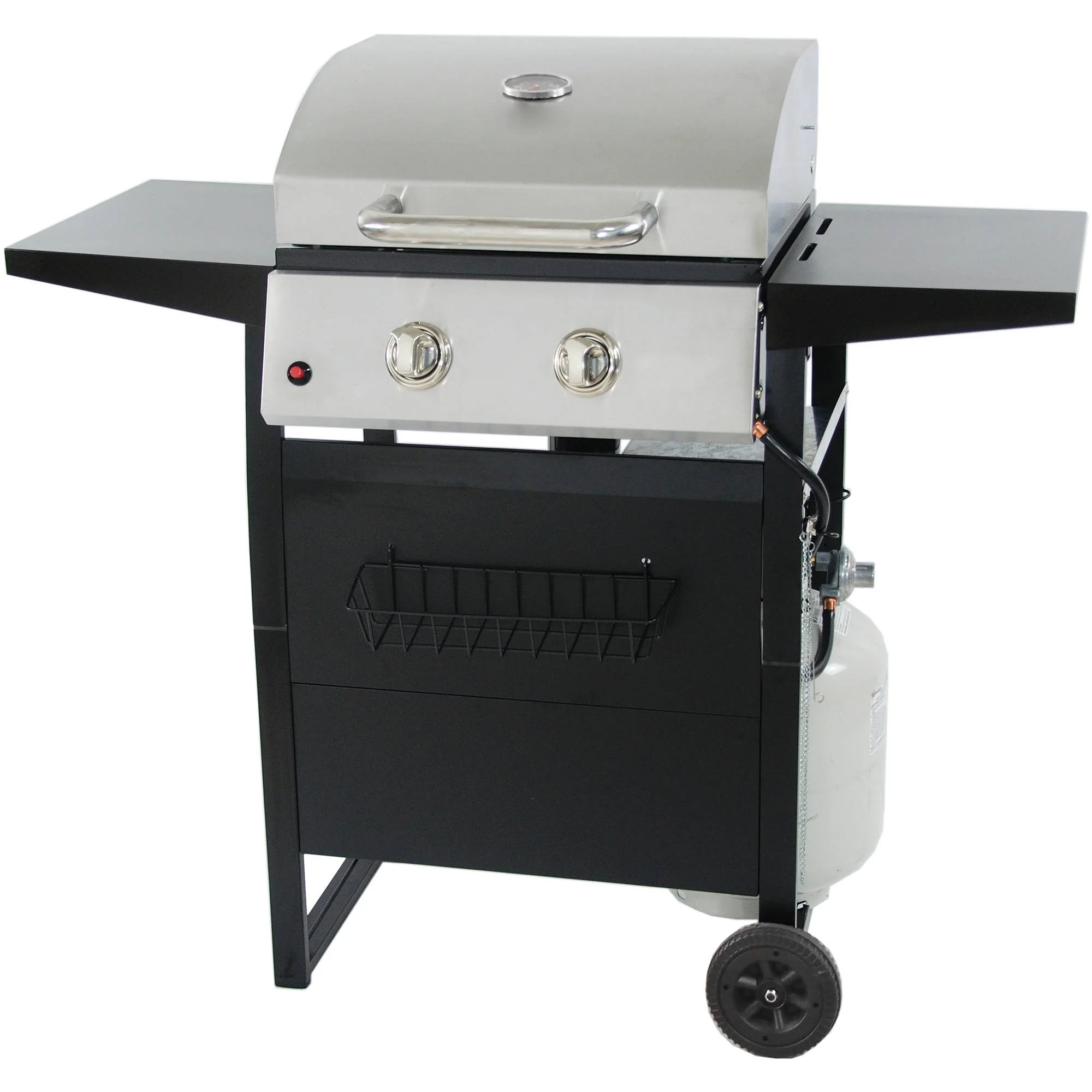 RevoAce 2-Burner Space Saver Propane Gas Grill, Stainless and Black, GBC1705WV - Womvr