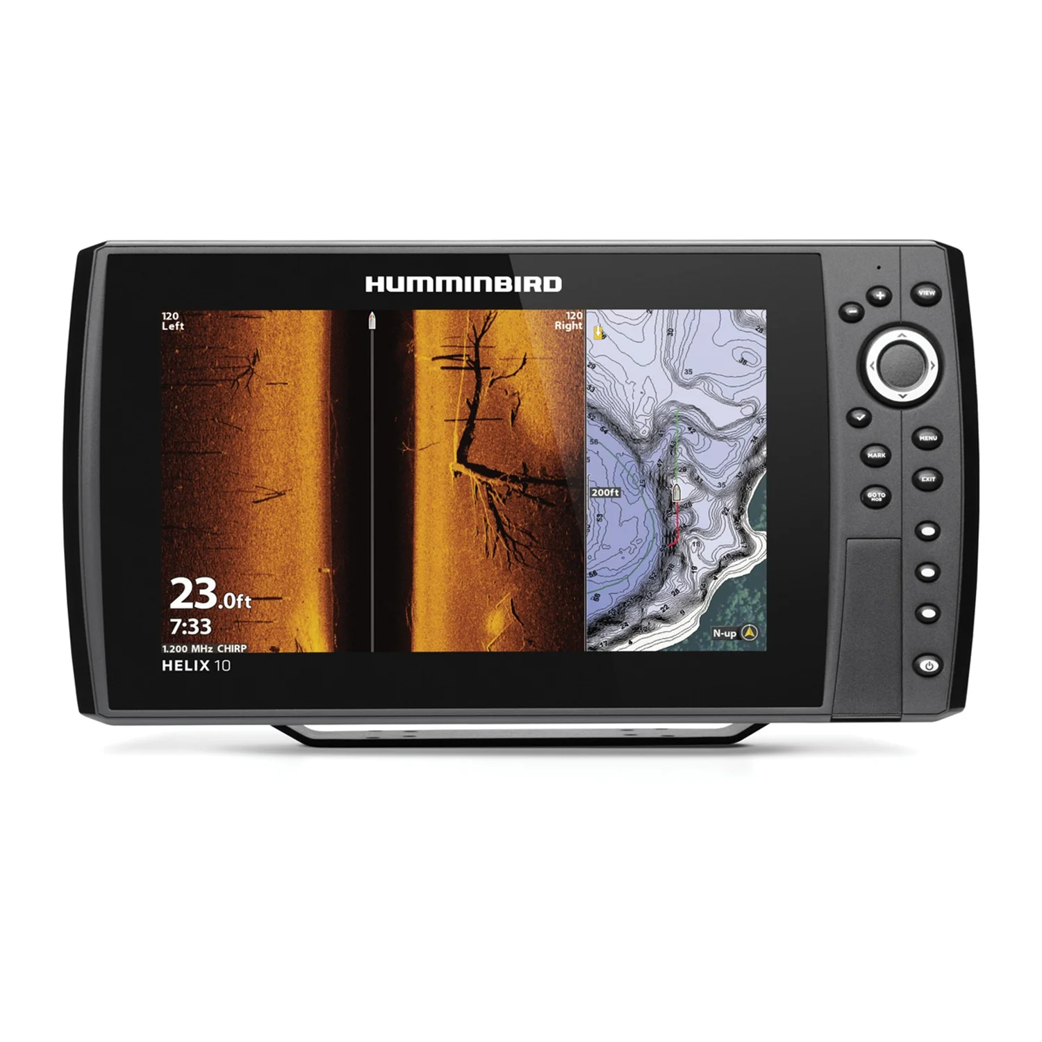 Humminbird Helix 10 CHIRP MEGA SI+ Fish Finder/Chart Plotter/GPS G4N, 411420-1 - Womvr