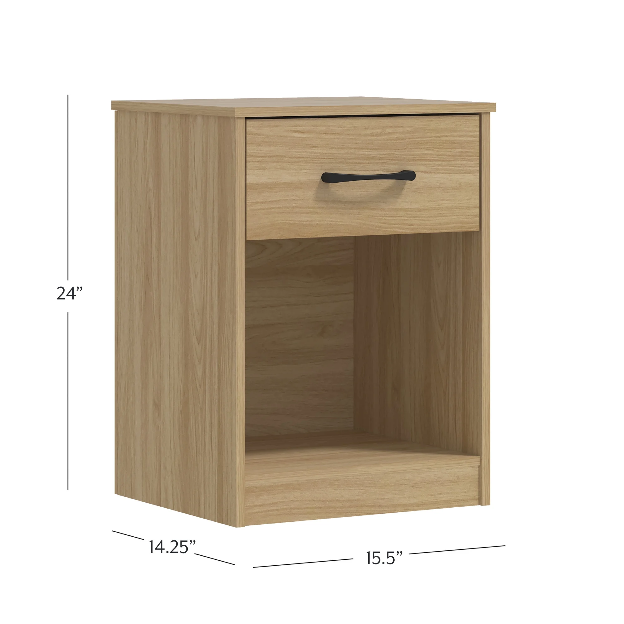 Mainstays Ardent Nightstand with 1 Drawer, White - Womvr