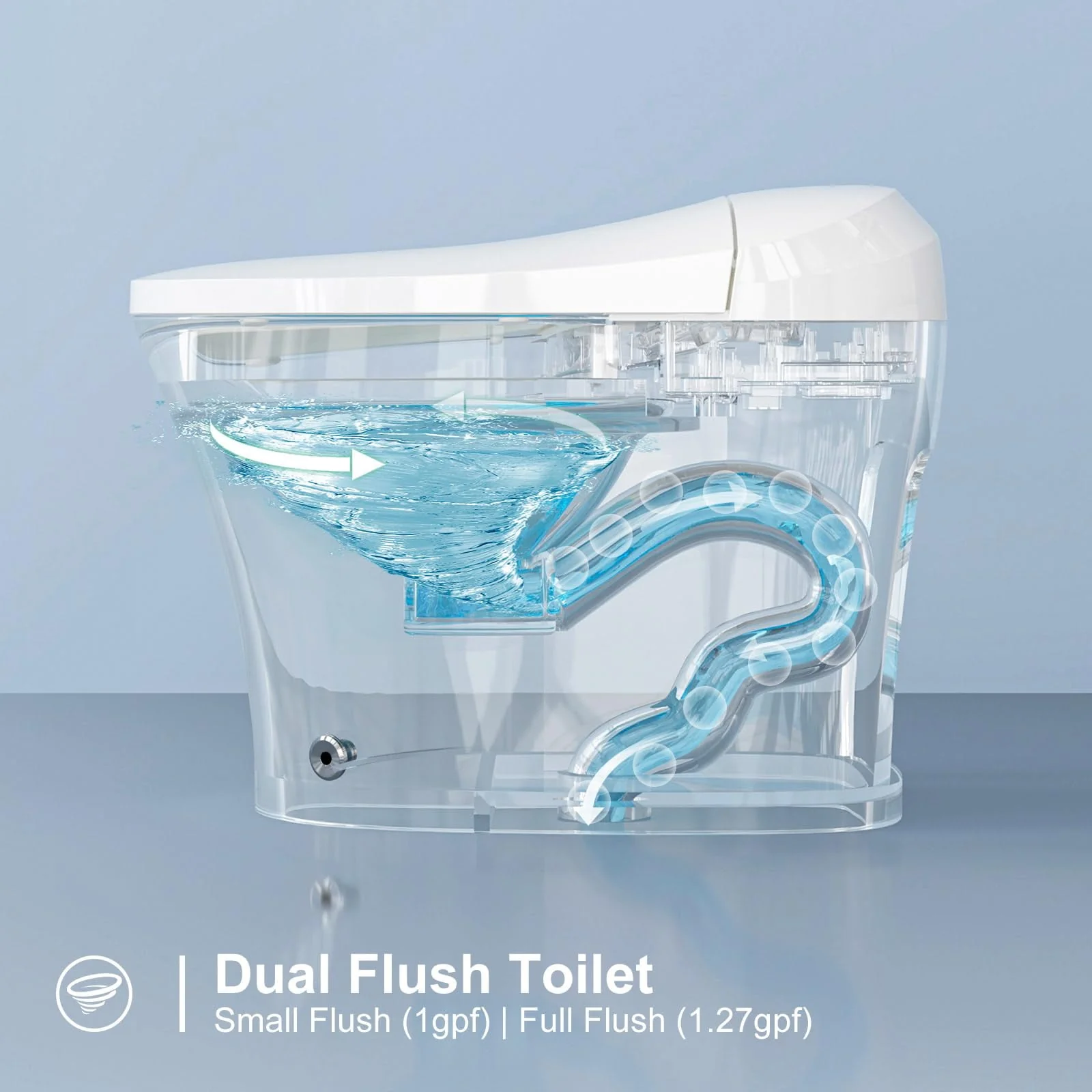 Horow Smart Toilet with Heated Seat, Automatic Power Flush Tankless,Ceramic One Piece Toilets for Bathroom - Womvr