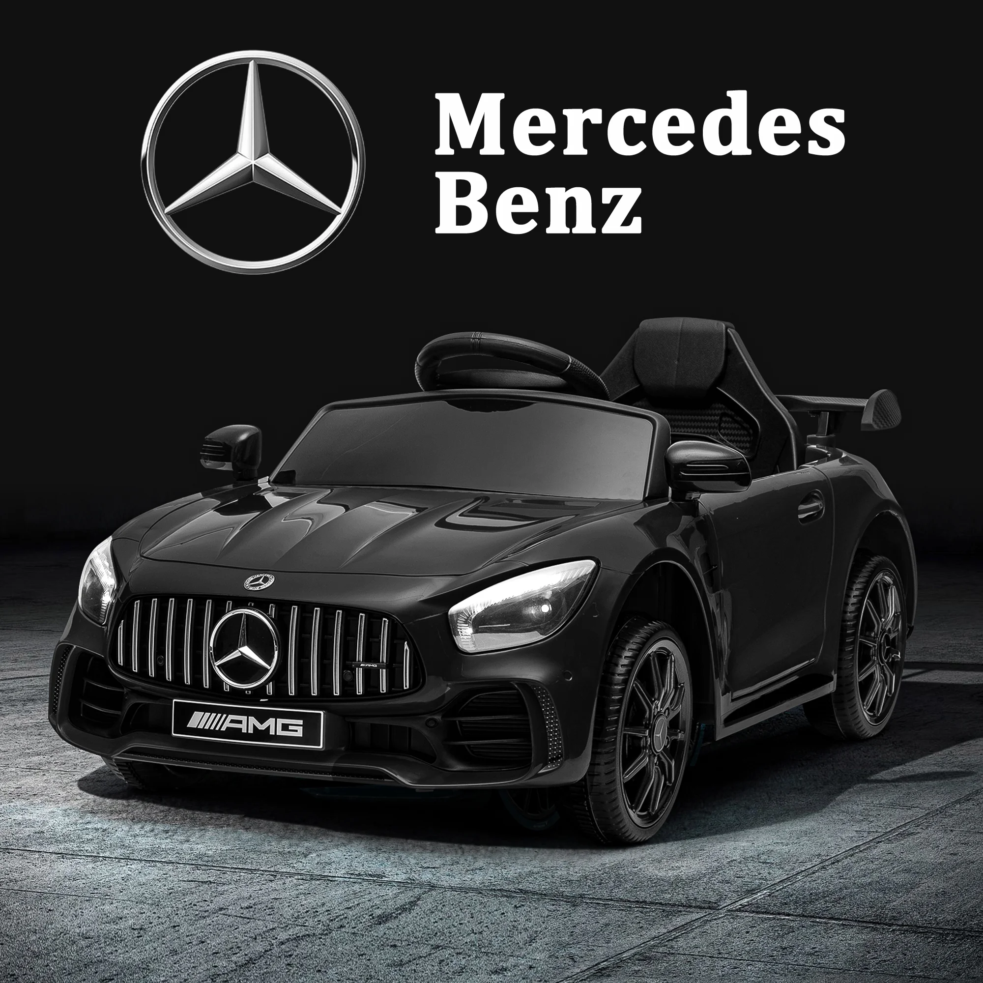 Veryke 12V Kids Ride On Car, Dual Drive Battery Toy Cars with Remote Control & LED Lights - Red - Womvr