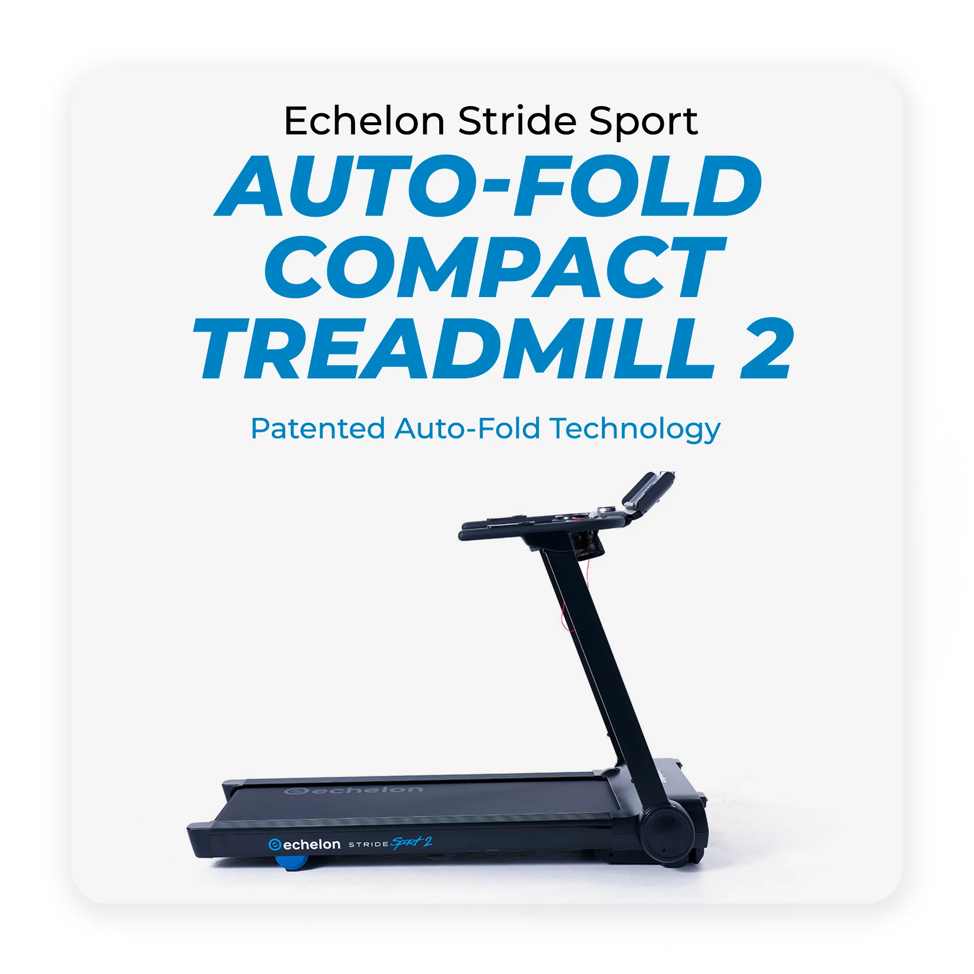 Echelon Stride Sport 2 Auto-Fold Compact Treadmill with 12 Levels of Incline + 30-Day Free Membership - Womvr