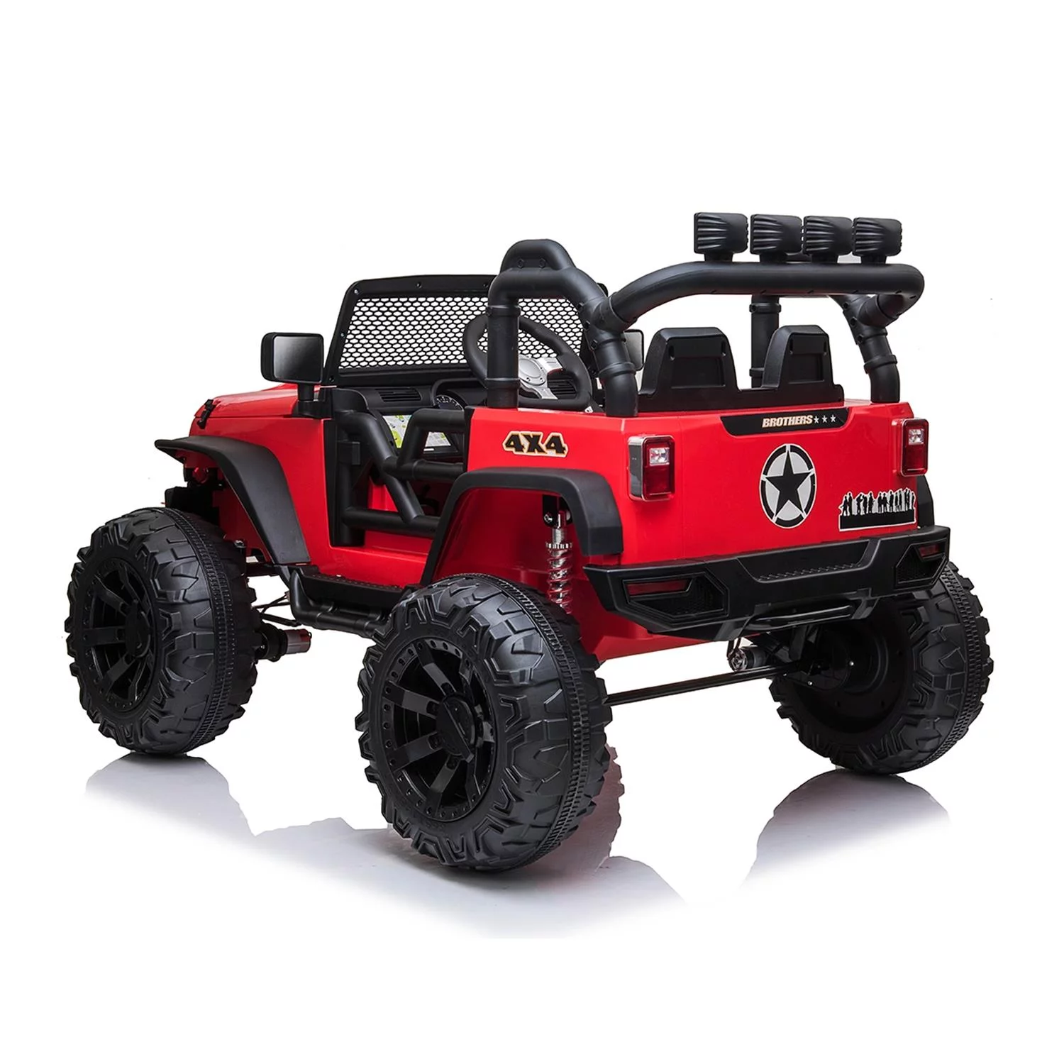 CIPACHO Kids Ride On Truck, 24V Battery Powered Toy Car with Spring Suspension, Remote Control, Red - Womvr
