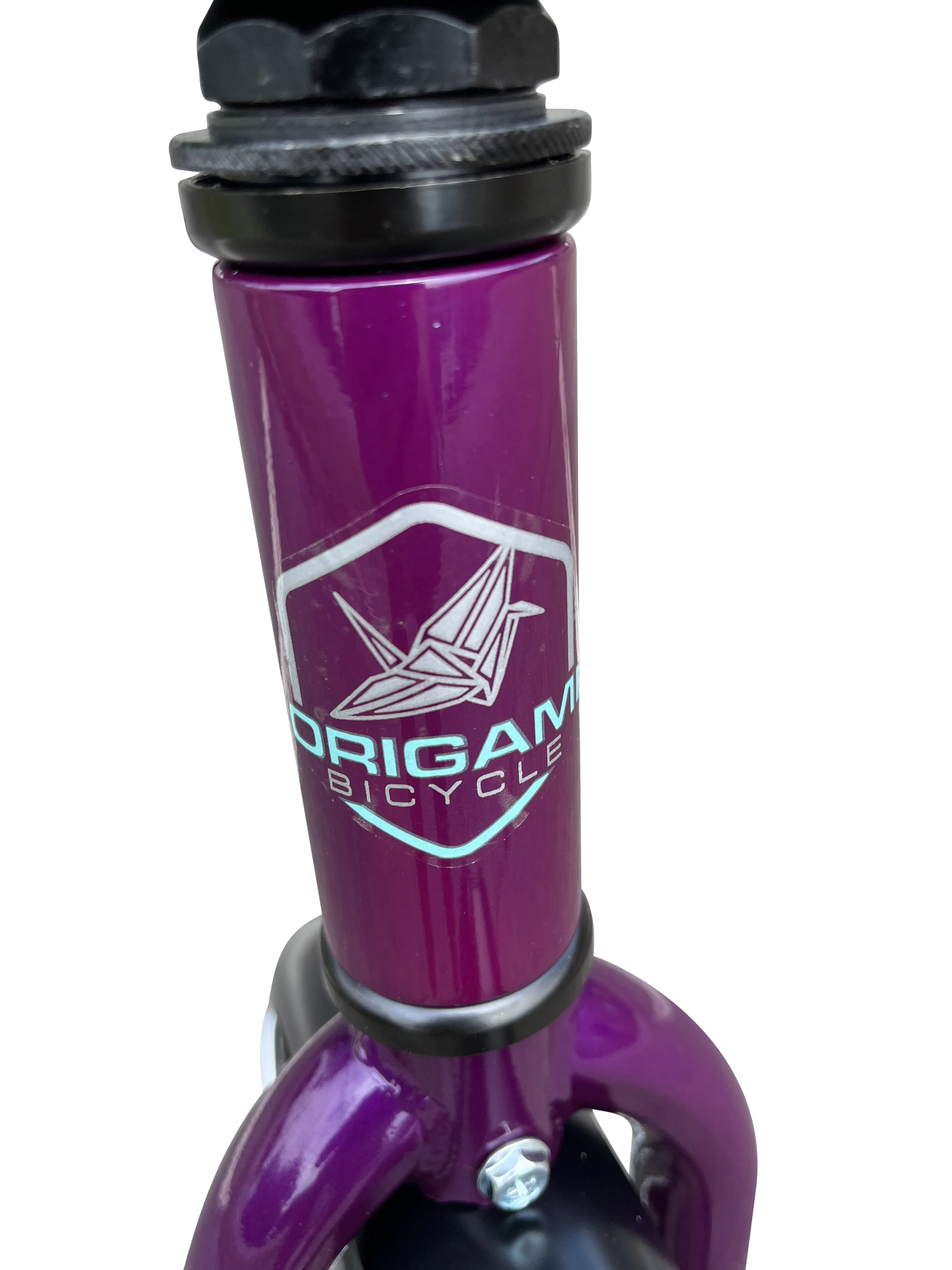 Origami Cobra single-speed lightweight aluminum folding bike in Purple - Womvr