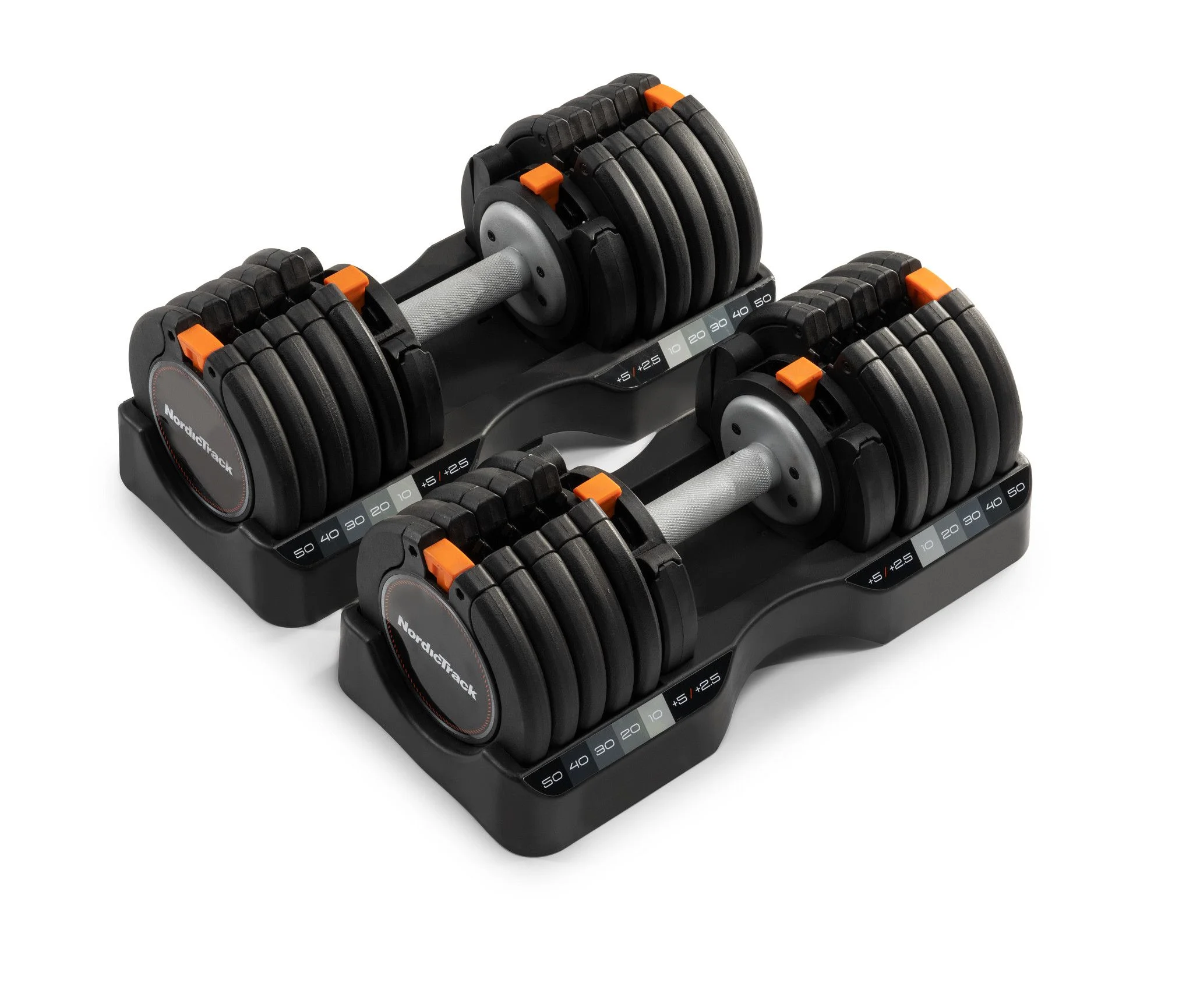 NordicTrack 55 lb Select-a-Weight Dumbbell Pair, Black - Womvr