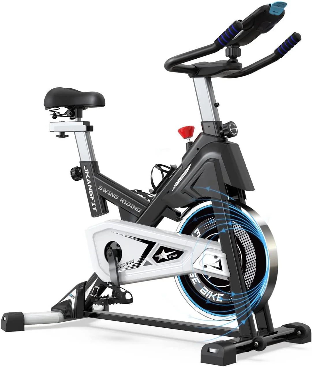 Pooboo Bluetooth Magnetic Exercise Bike Indoor Cycling Bike Stationary Bikes 40lbs Flywheel 350lbs - Womvr