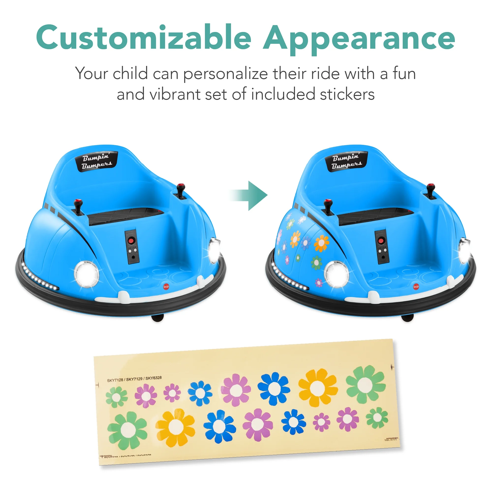 Best Choice Products 6V Kids Ride On Bumper Car Toy w/ Remote Control, Harness, Lights, 360 Degree Spin - Pink - Womvr