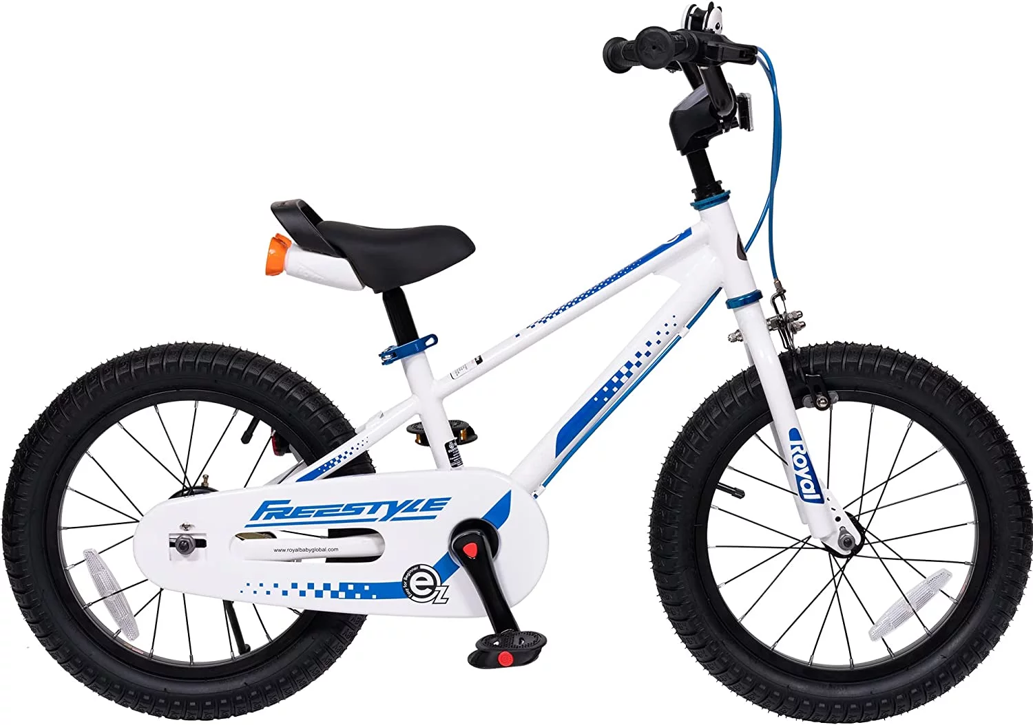 RoyalBaby EZ Kids Bike Easy Learn Balancing to Biking 14 Inch Balance & Pedal Bicycle Instant Assembly for Boys Girls Ages 3-5 Years Blue - Womvr
