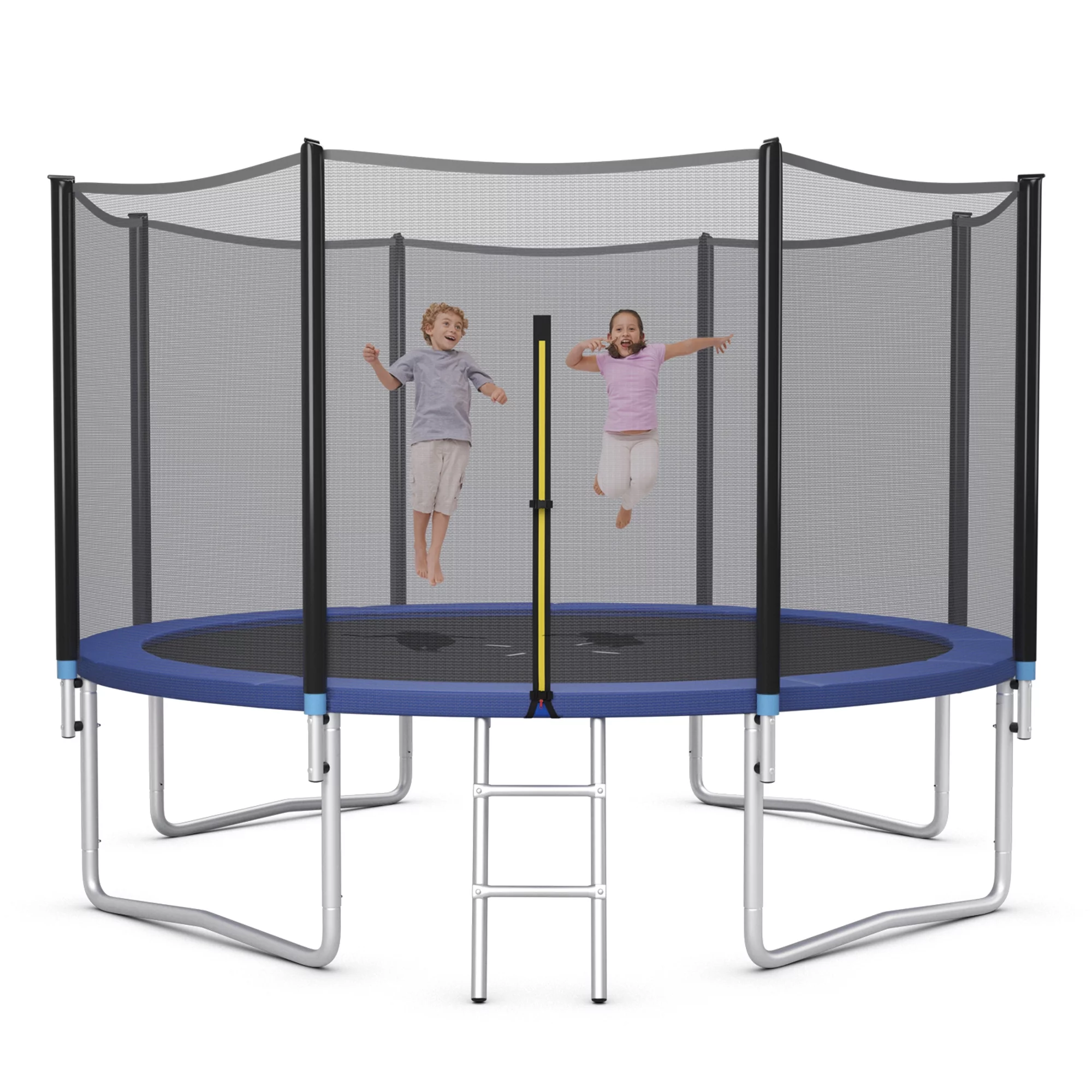 Gymax 8 FT Outdoor Trampoline Bounce Combo W/Safety Closure Net Ladder - Womvr