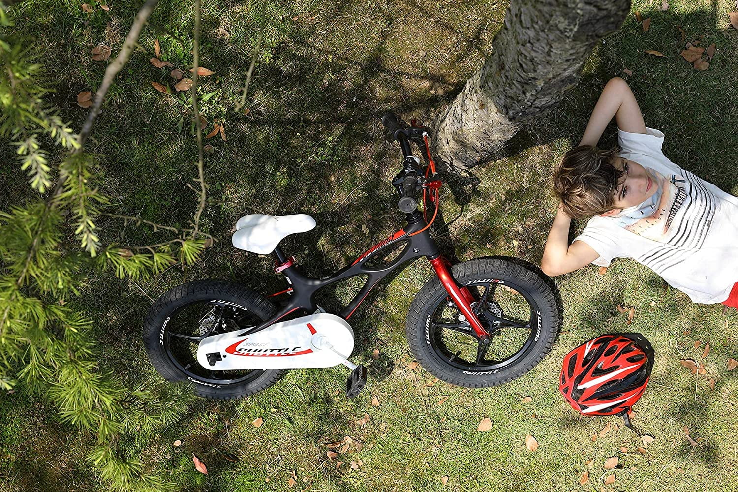 RoyalBaby 18 inch Magnesium Space Shuttle Kid's Bike, White - Womvr