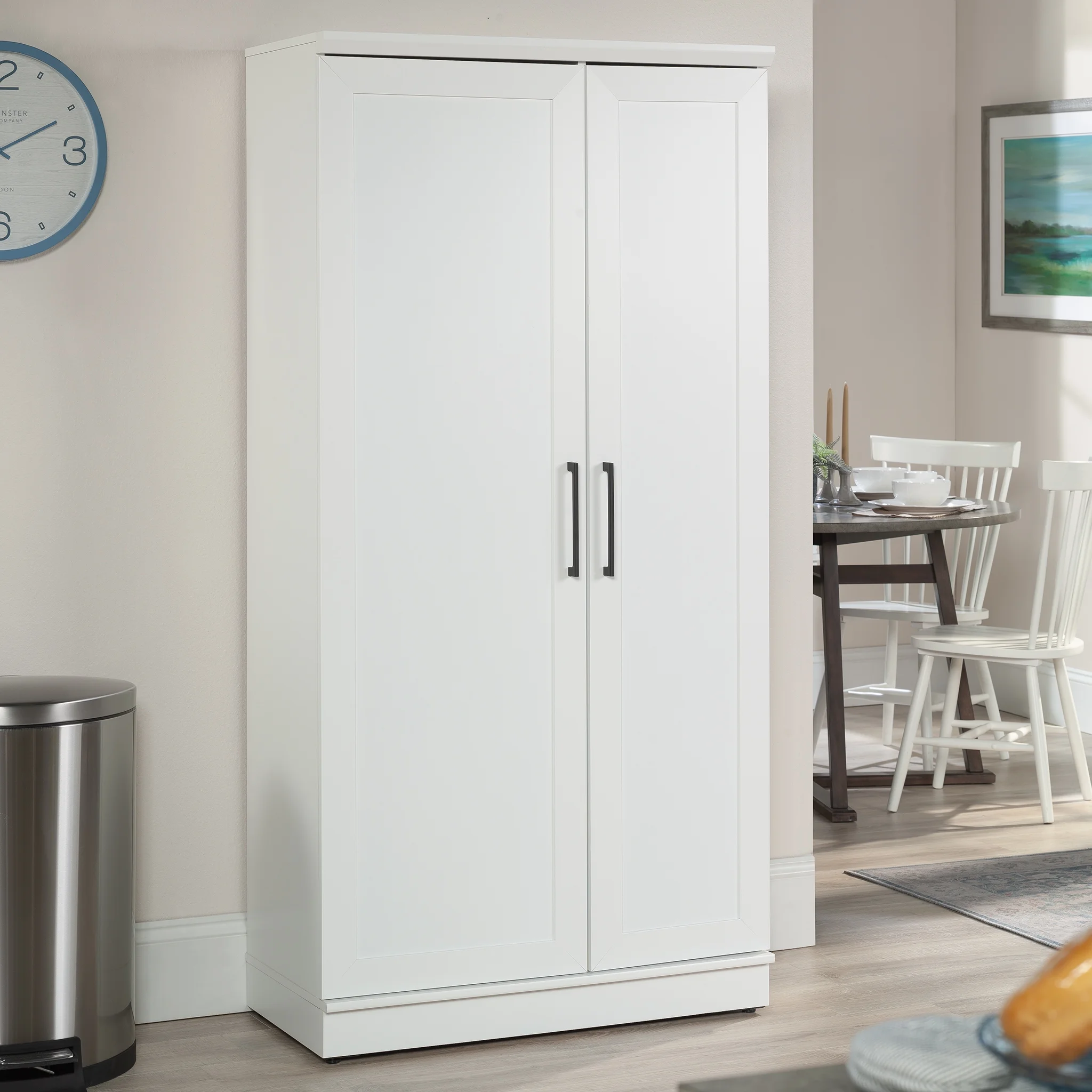 Sauder HomePlus Storage Cabinet, Soft White Finish - Womvr