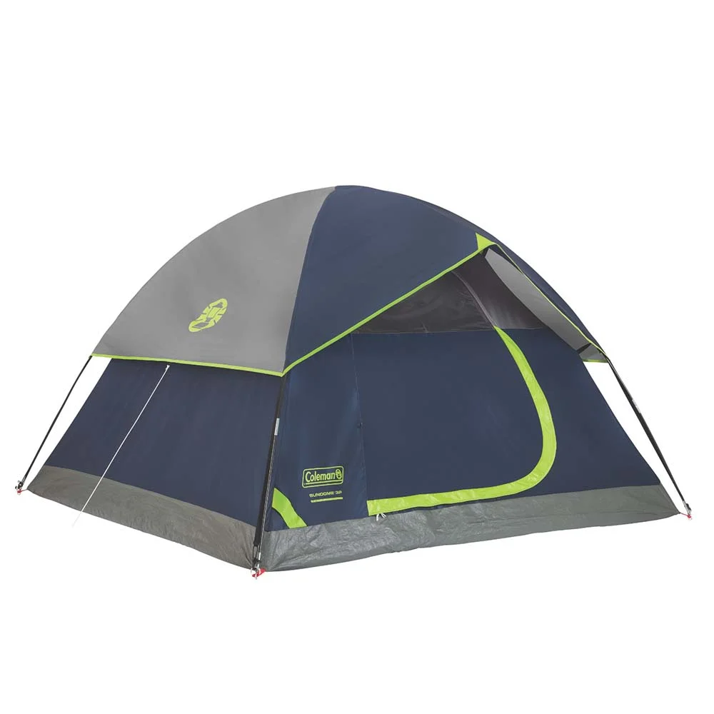 Coleman 3-Person Sundome Dome Camping Tent, Blue - Womvr