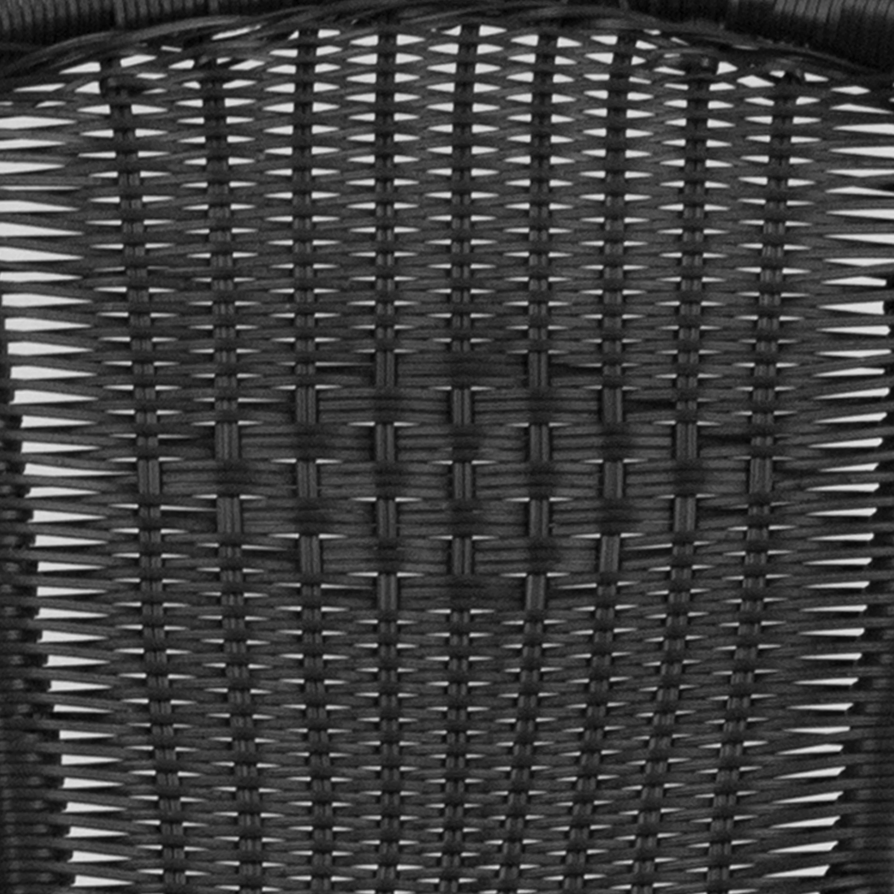 Emma + Oliver 2 Pack Gray Rattan Indoor-Outdoor Restaurant Stack Chair with Curved Back - Womvr