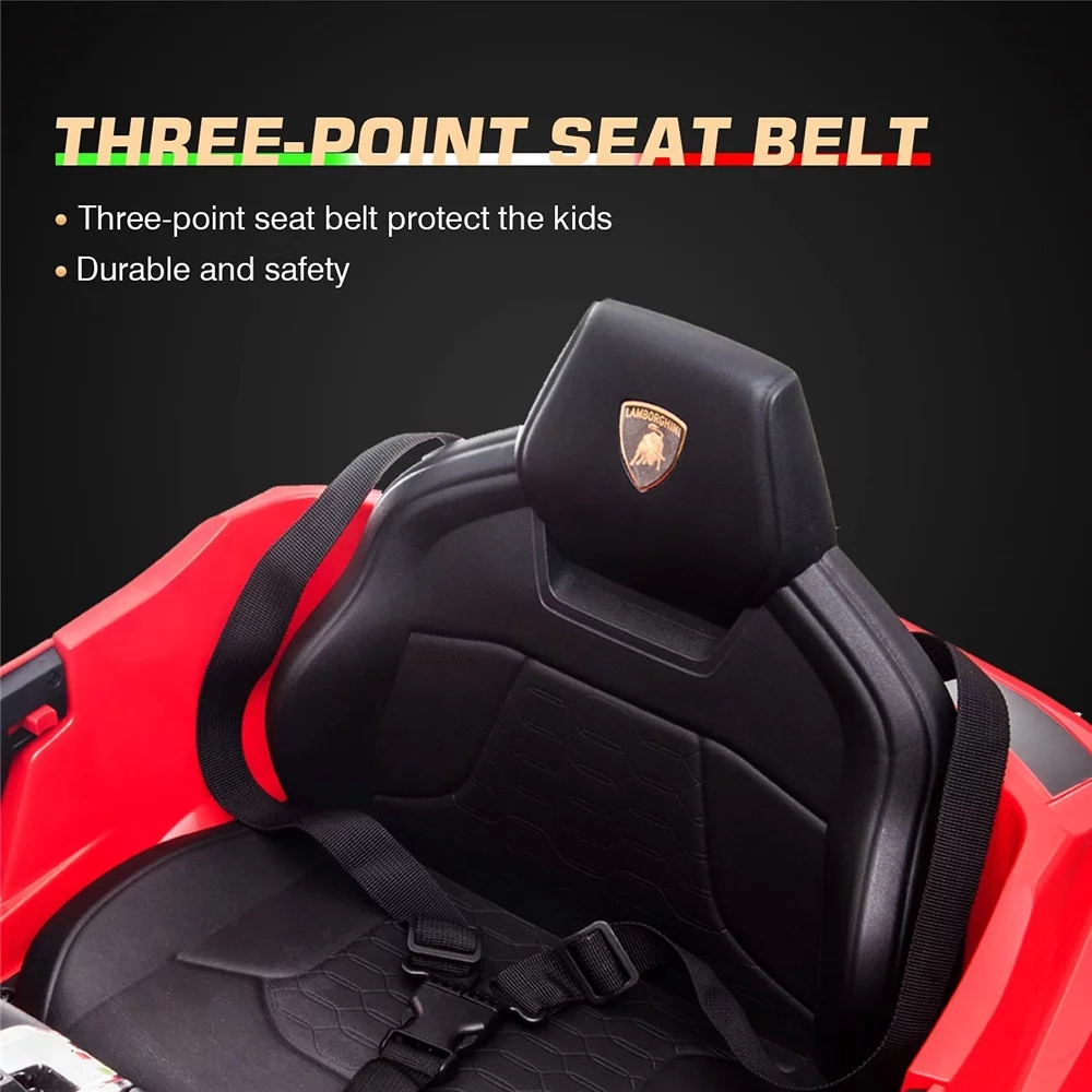 Lamborghini Urus 12V Electric Powered Ride on Car Toys for Girls Boys, Black Kids Electric Vehicles Ride on Toys with Remote Control, Foot Pedal, MP3 Player and LED Headlights, CL61 - Womvr