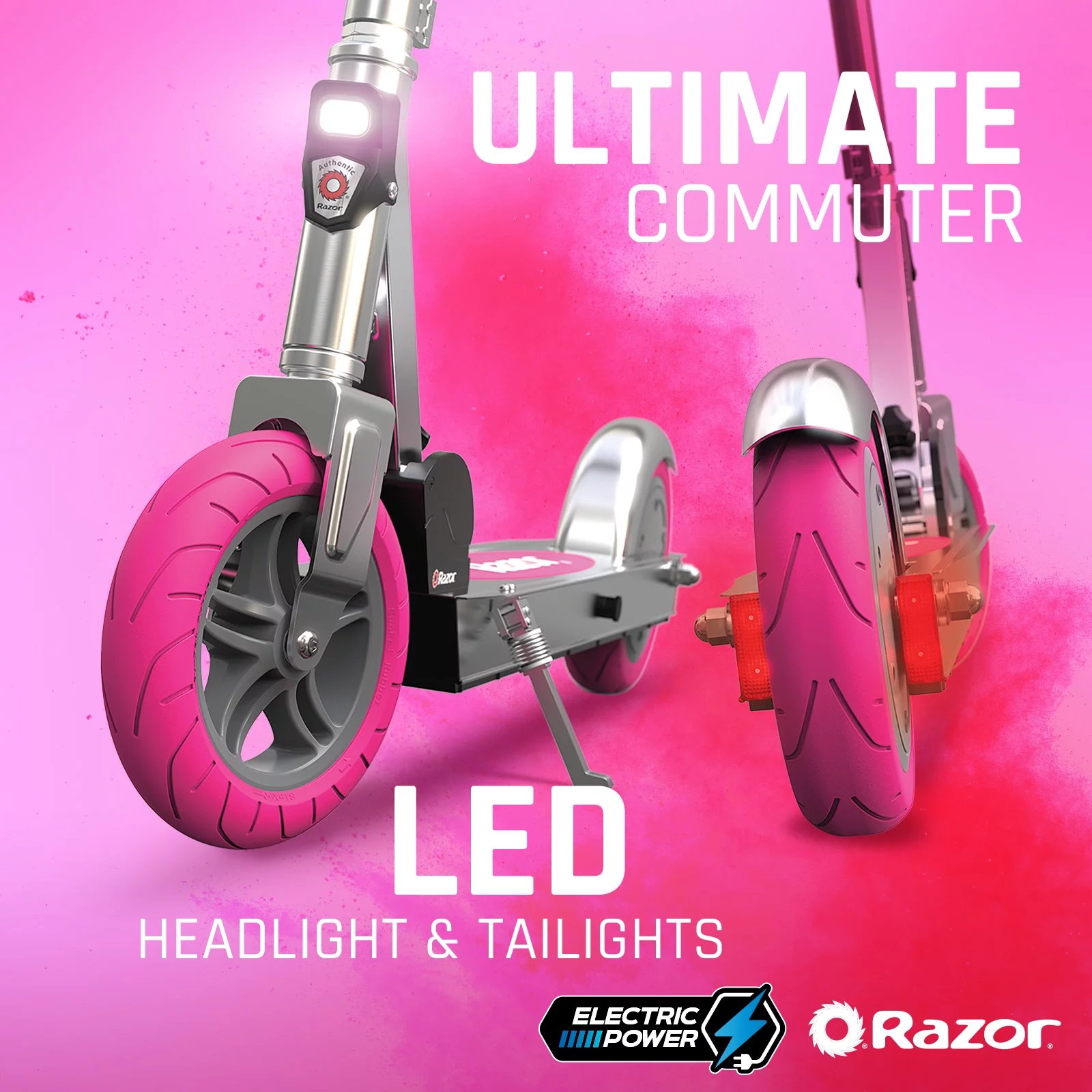 Razor Icon Electric Scooter – Black, up to 18 mph & 18 Miles Range, Foldable Adult Electric Scooter - Womvr