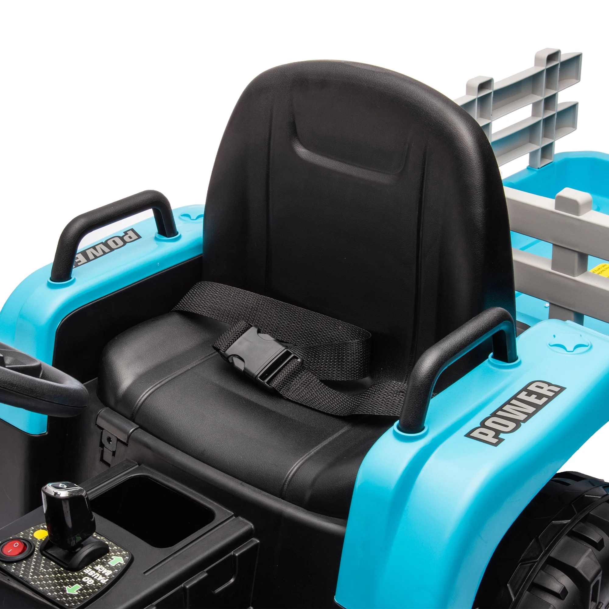 HNH 24V Ride on Toy,Kids Ride On Tractor with Trailer & Remote,Electric Car Toy with Bluetooth - Womvr