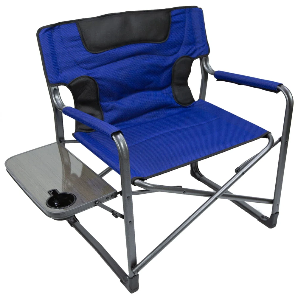 Ozark Trail Camping Director Chair XXL, Blue, Adult, 10lbs - Womvr