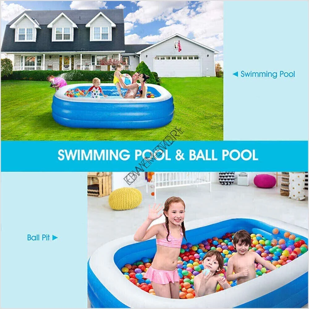 New INFLlatable Kids Swimming Paddling Pools Outdoor Garden Children Family Pools - Womvr