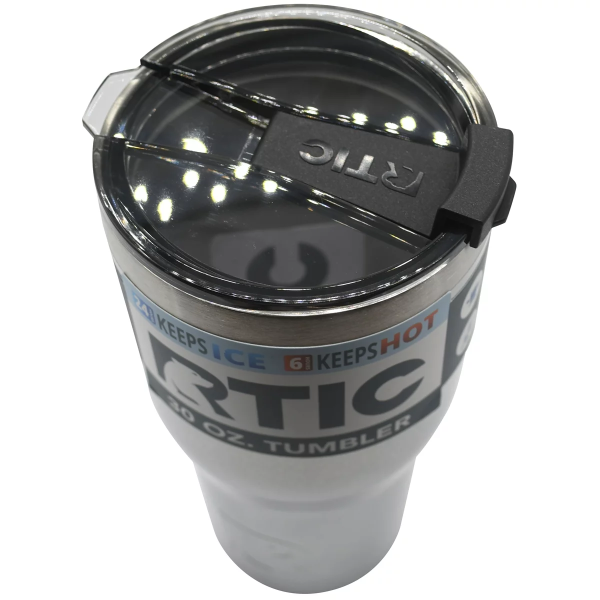 RTIC 30 OZ Insulated Tumbler Stainless Steel Coffee Travel Mug with Lid, Spill Proof, Hot Beverage and Cold, Portable Thermal Cup for Car, Camping, Deep Harbor - Womvr